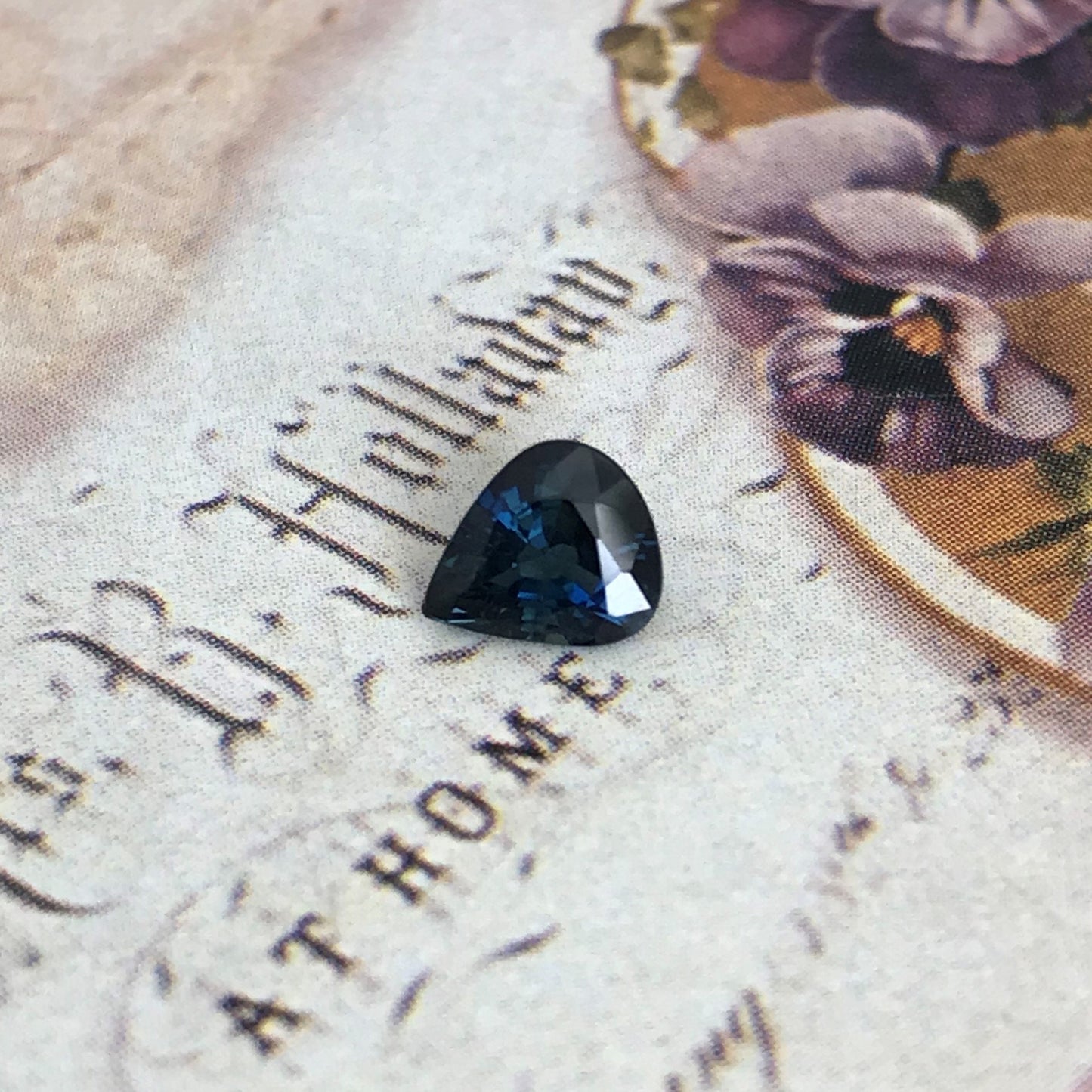 Natural Deep Blue Sapphire 6.6x5.7mm Pear Cut 0.88 carat Corundum Faceted Loose Unmounted Gemstone Earth Mined Genuine Stone