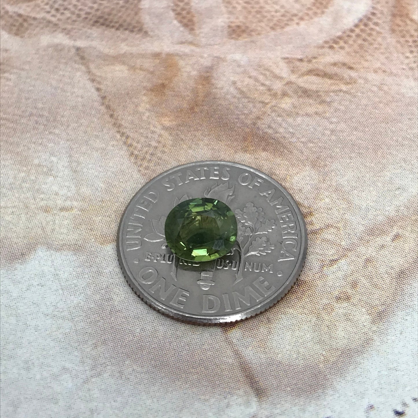 BE Treated Natural Green Sapphire 6.5x5.7mm Oval 1.07 Carat Corundum, BERYLLIUM TREATED, Faceted Loose, Gemstone Earth Mined Gem