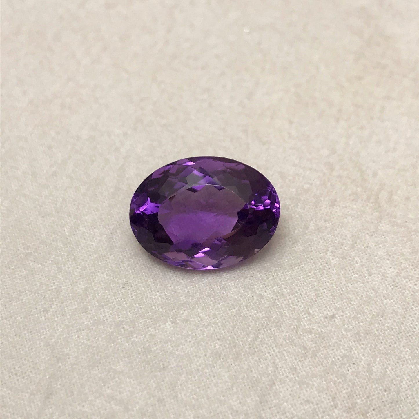 20x15mm Purple Amethyst 18.73 carat Oval, Nice Cut Loose Natural Gem Reclaimed/Recycled Gemstone, Faceted, February Birthstone Large