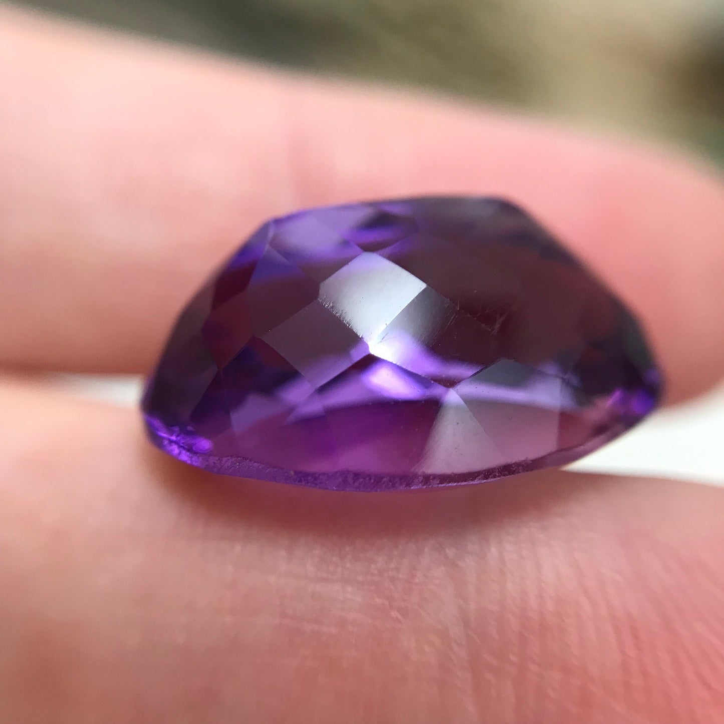 20x15mm Purple Amethyst 18.73 carat Oval, Nice Cut Loose Natural Gem Reclaimed/Recycled Gemstone, Faceted, February Birthstone Large