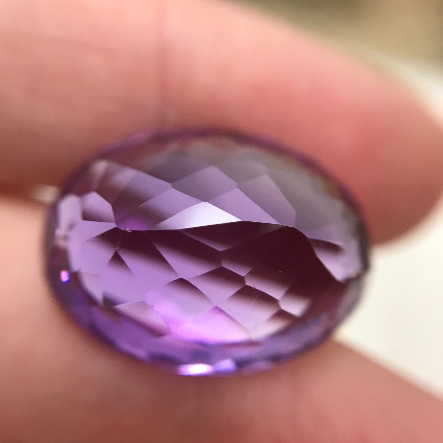 20x15mm Purple Amethyst 18.73 carat Oval, Nice Cut Loose Natural Gem Reclaimed/Recycled Gemstone, Faceted, February Birthstone Large