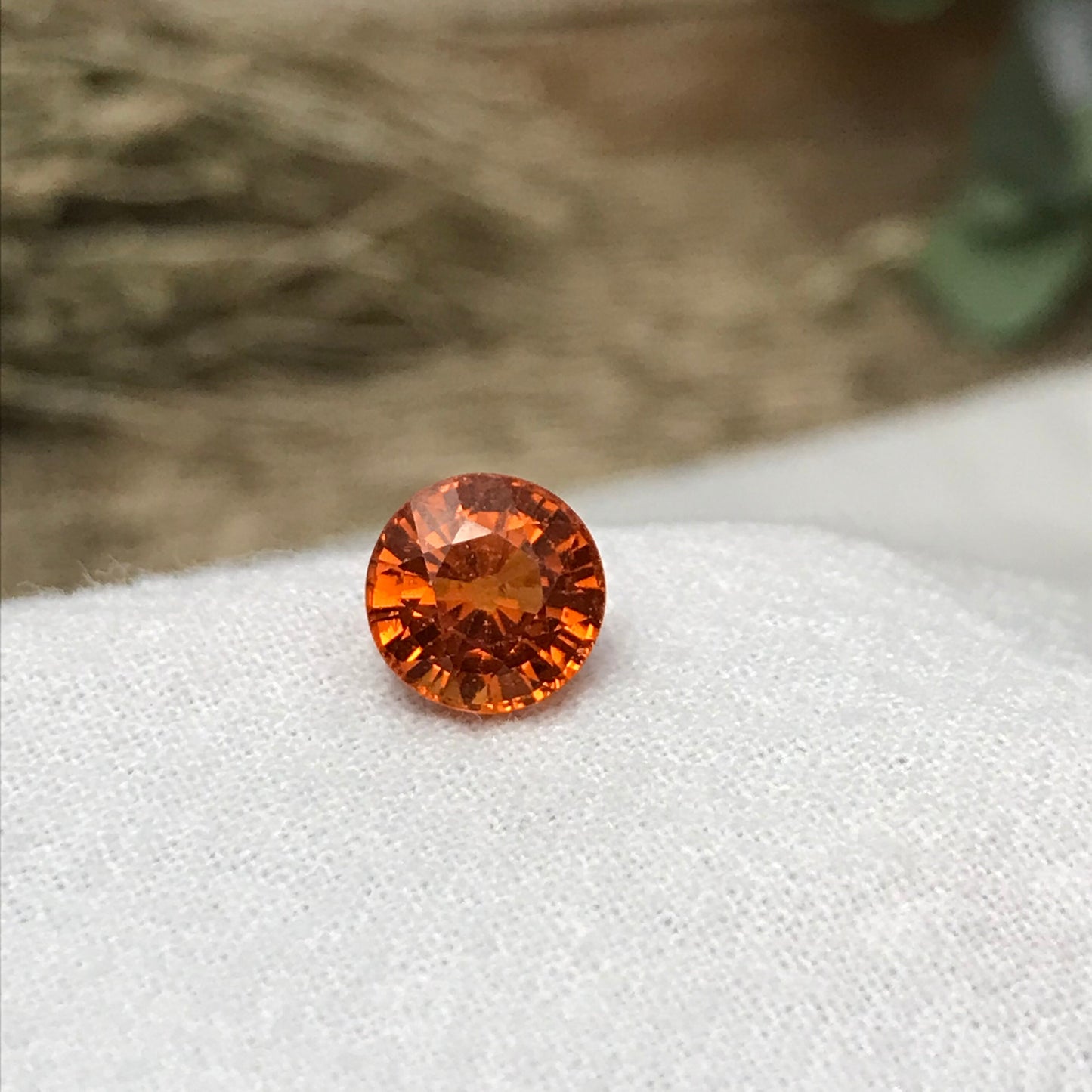 8mm Natural Orange Mandarin Spessartite Garnet 3.30 carat Round Faceted Gemstone Loose Gem Orange Fanta Garnet, Recycled Gems