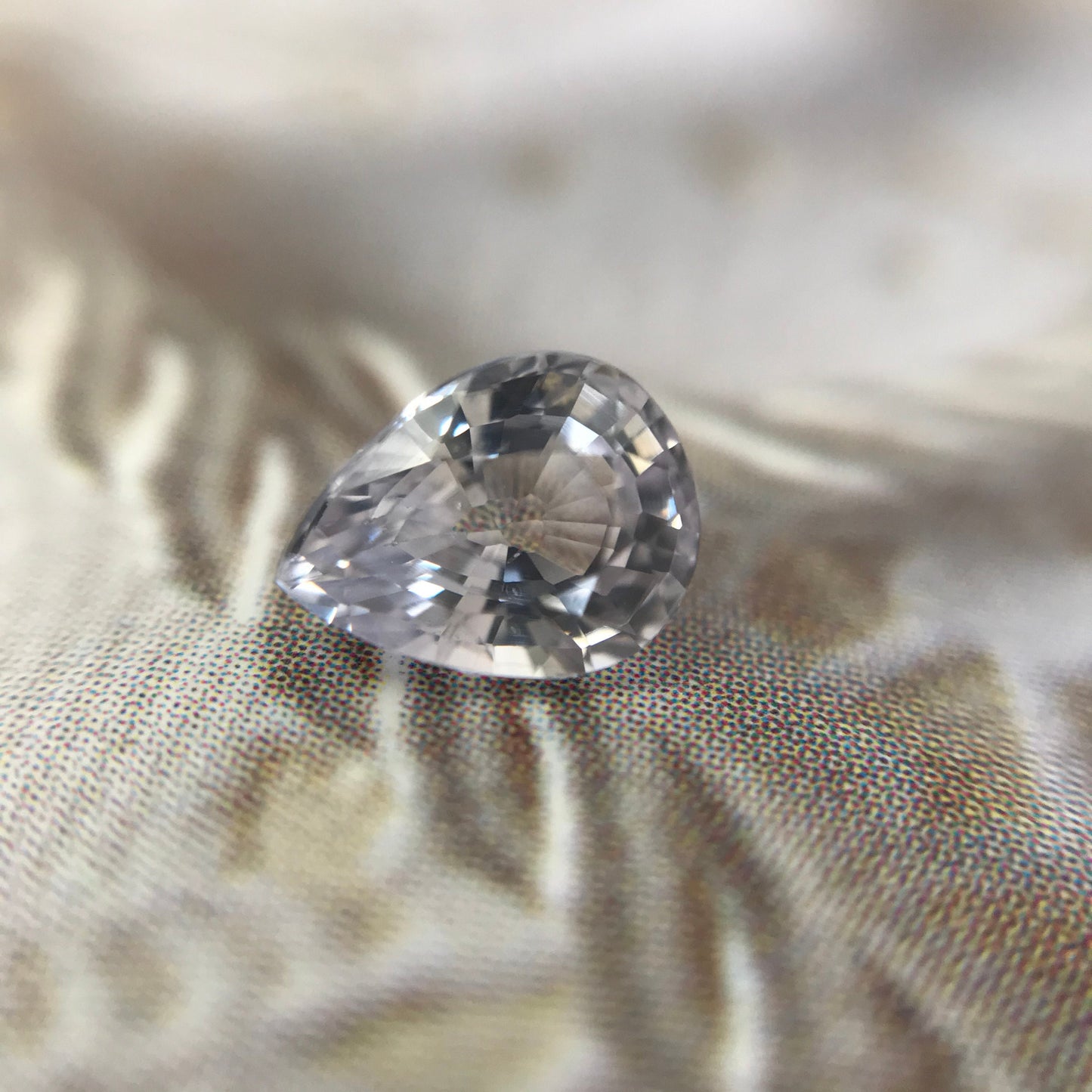 Lavender Natural Sapphire 0.81 carat 6 x 5 mm Pear Cut, Faceted Loose Gemstone Light Purple Unmounted Gem