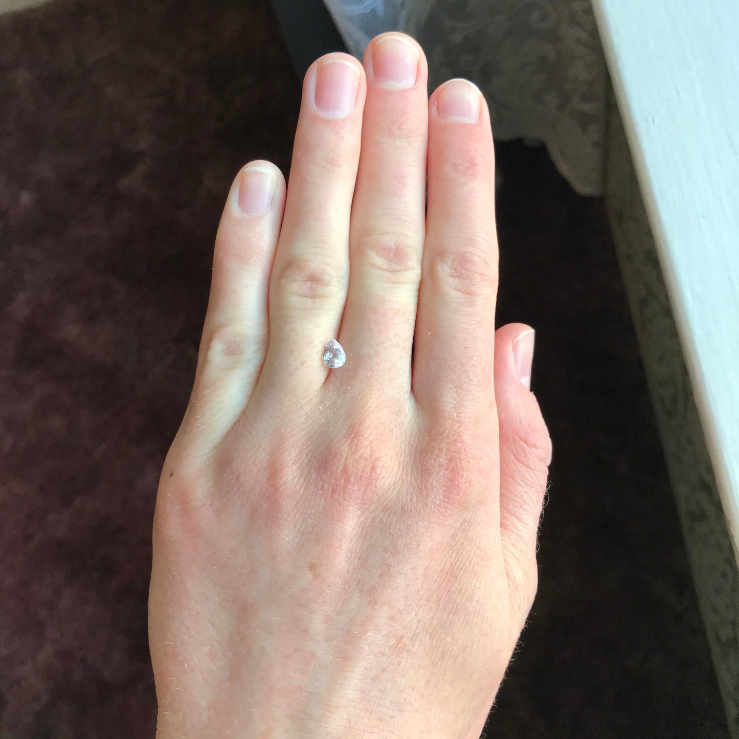 Lavender Natural Sapphire 0.81 carat 6 x 5 mm Pear Cut, Faceted Loose Gemstone Light Purple Unmounted Gem