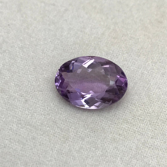 6.9 ct Light Purple Amethyst 15.5x11 Oval, Nice Cut Loose Natural Gem Reclaimed/Recycled Gemstone, Faceted, February Birthstone Large