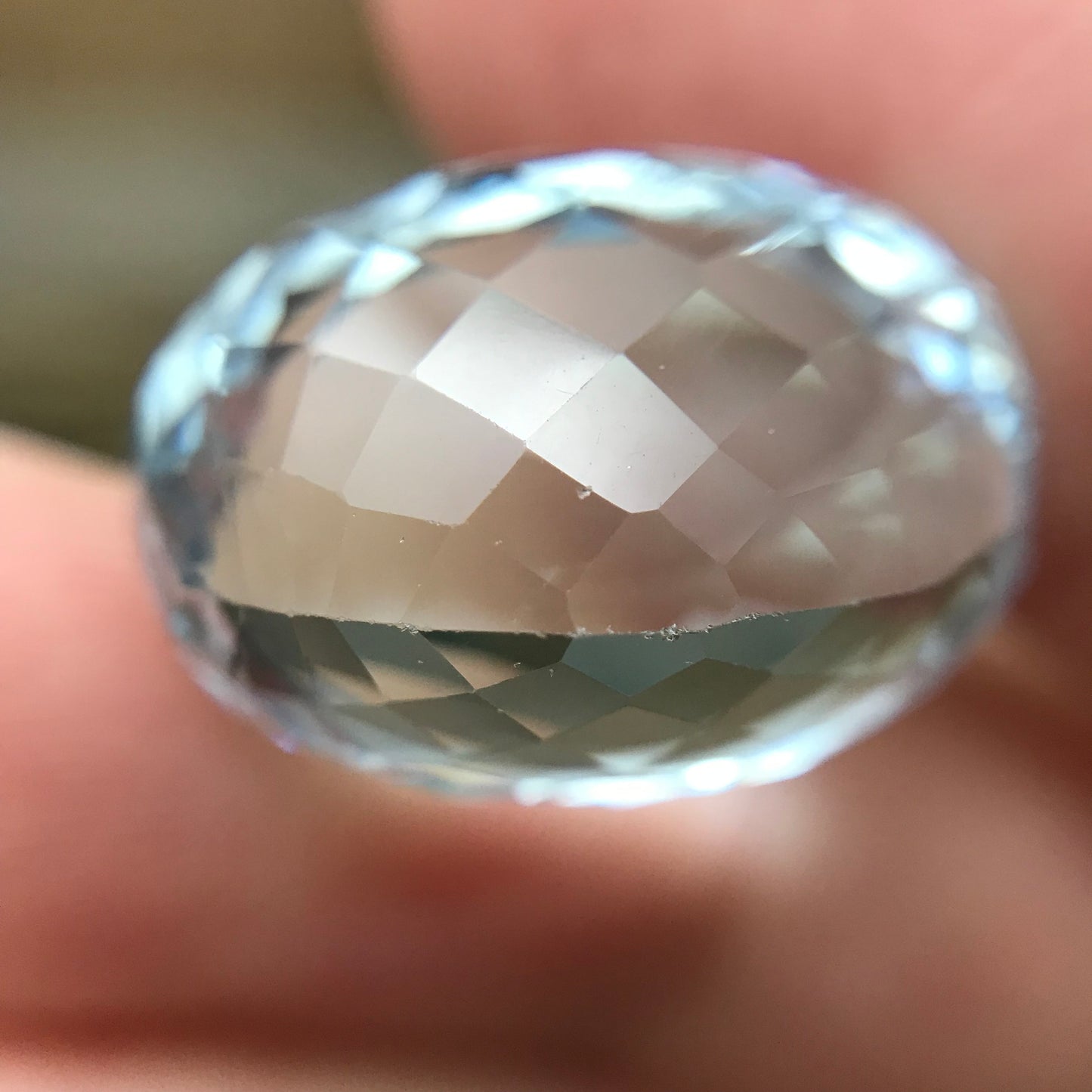 23 carat, Light Blue Topaz 19.3x14.3mm Oval Cut Gem Tested Loose Reclaimed/Recycled Gemstone, Sky Blue, December Birthstone, 19x14mm