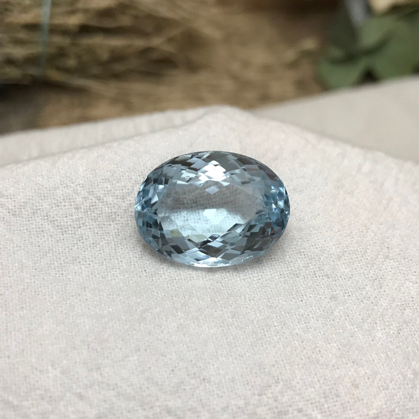 23 carat, Light Blue Topaz 19.3x14.3mm Oval Cut Gem Tested Loose Reclaimed/Recycled Gemstone, Sky Blue, December Birthstone, 19x14mm
