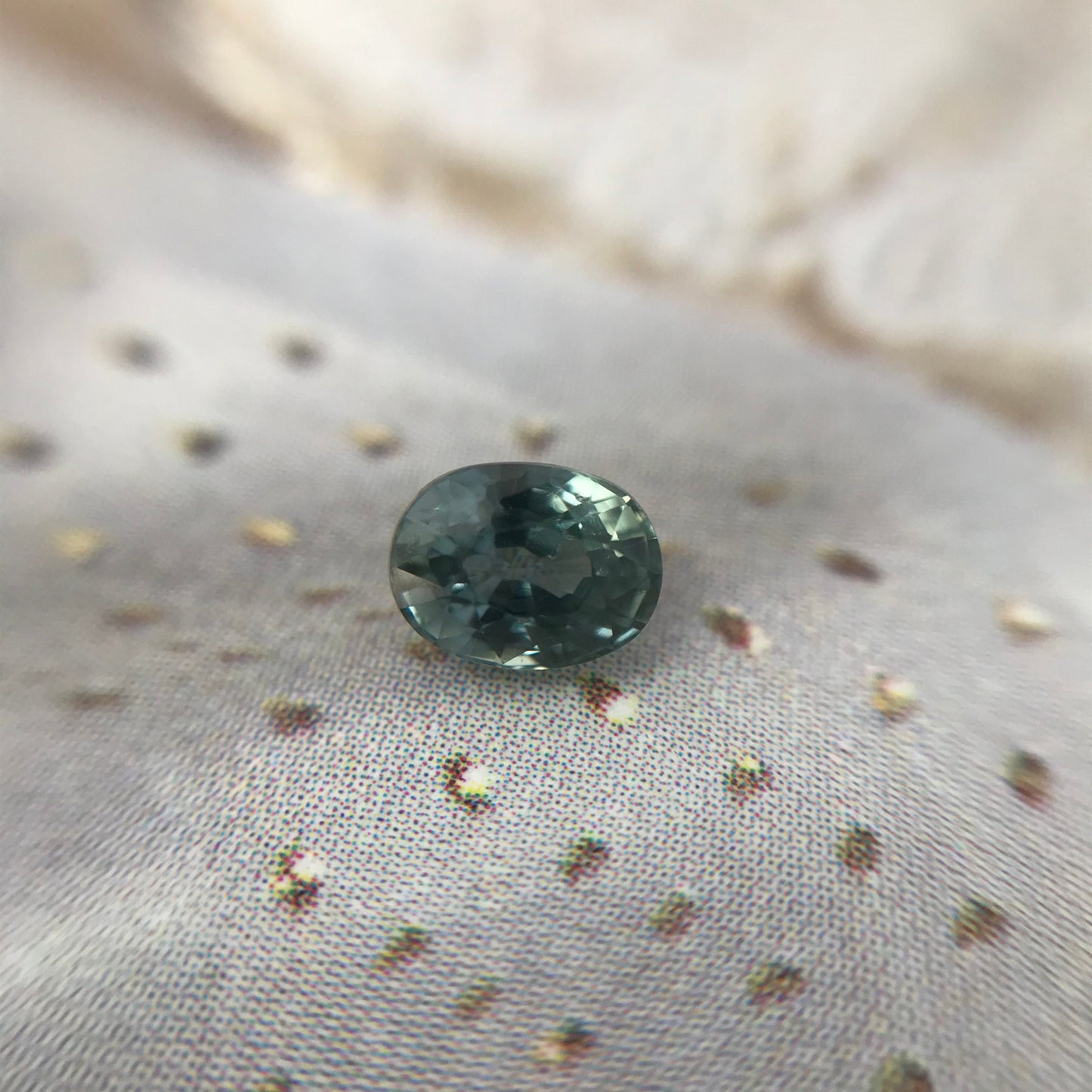Natural Greenish Blue Sapphire 5x4mm Oval Cut Corundum 0.66 carat Faceted Loose Unmounted Gem Gemstone Earth Mined Genuine Blue Green