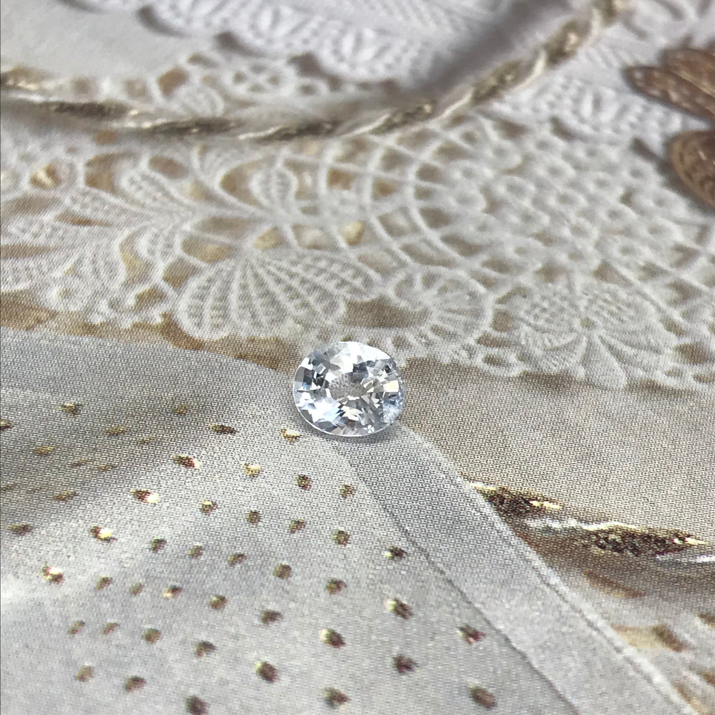 Natural Sapphire 0.70 carat 5.5x4.5 mm Oval Cut, Faceted Loose Gemstone Very Light Blue Almost Clear Unmounted Gem