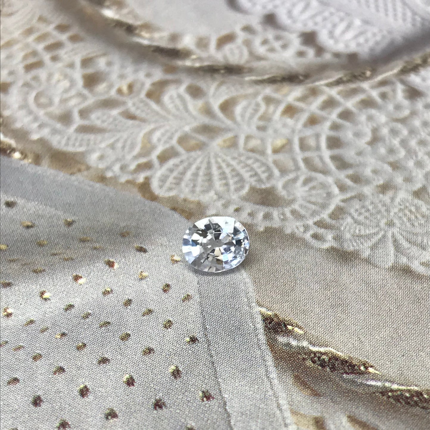 Natural Sapphire 0.70 carat 5.5x4.5 mm Oval Cut, Faceted Loose Gemstone Very Light Blue Almost Clear Unmounted Gem