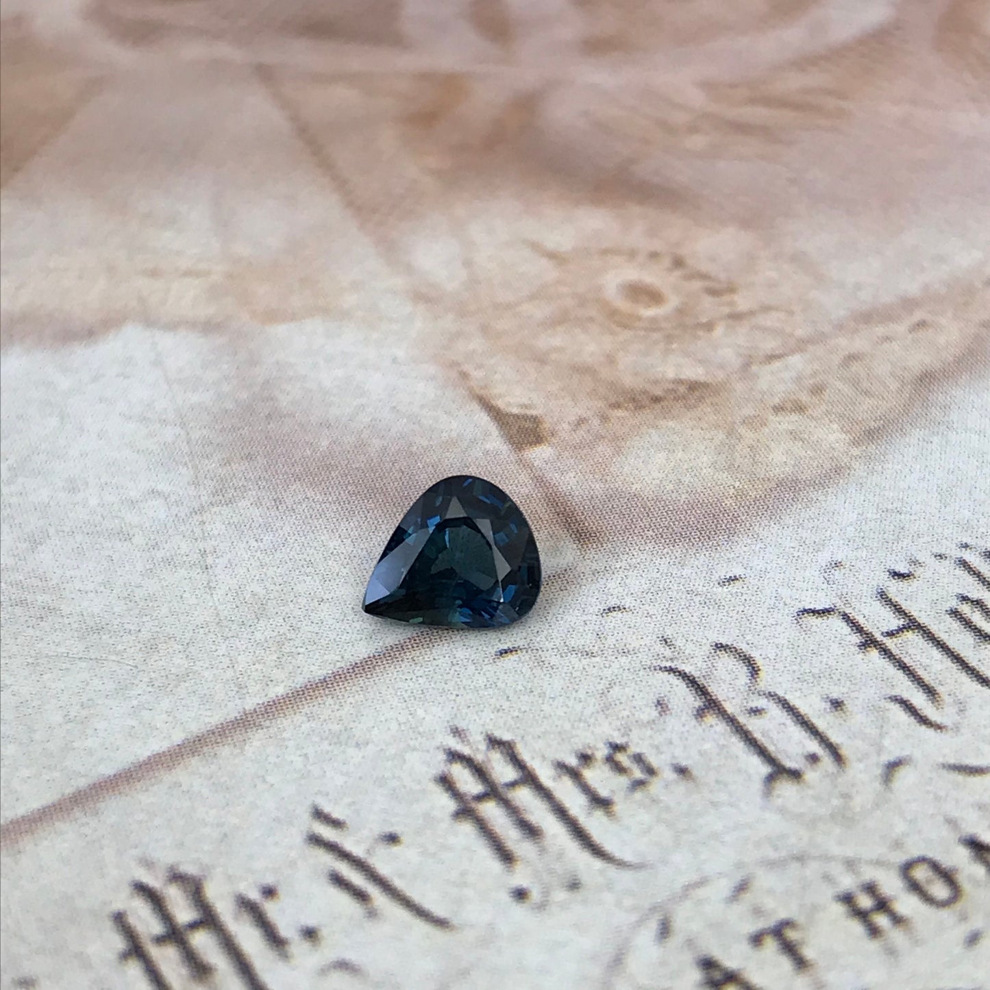 Natural Deep Blue Sapphire 6.6x5.7mm Pear Cut 0.88 carat Corundum Faceted Loose Unmounted Gemstone Earth Mined Genuine Stone