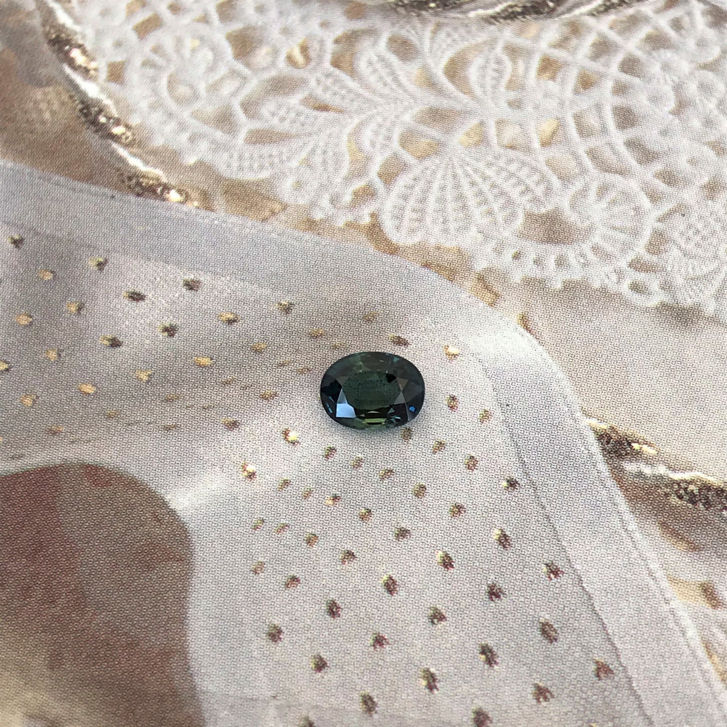 Natural Greenish Blue Sapphire 6x4.7mm Oval 0.87 Carat Heated Corundum, Green Blue Faceted Loose, Gemstone Earth Mined Gem US Seller