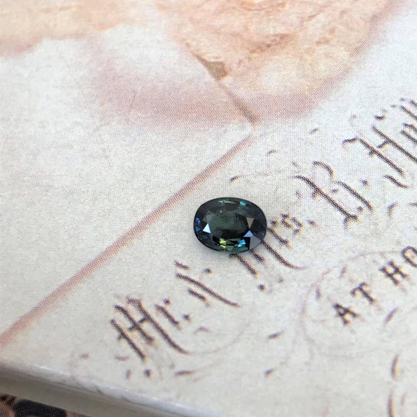 Natural Greenish Blue Sapphire 6x4.7mm Oval 0.87 Carat Heated Corundum, Green Blue Faceted Loose, Gemstone Earth Mined Gem US Seller