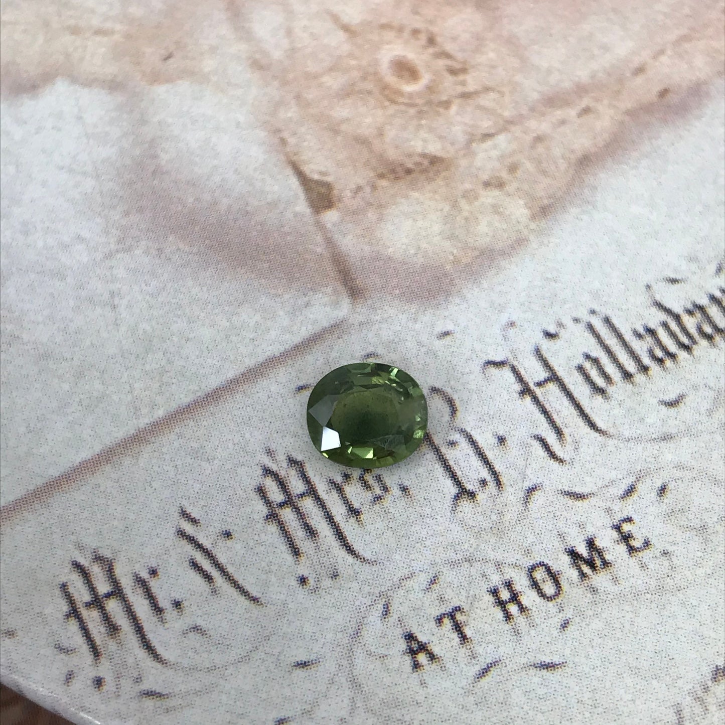 BE Treated Natural Green Sapphire 6.5x5.7mm Oval 1.07 Carat Corundum, BERYLLIUM TREATED, Faceted Loose, Gemstone Earth Mined Gem