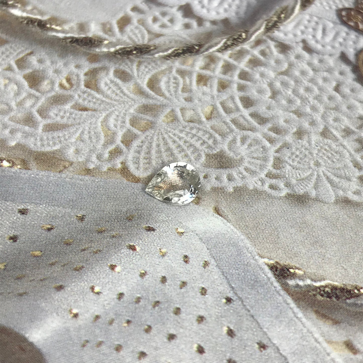 Natural Light Yellow Sapphire 6x4.7mm Pear Cut 0.61 carat Corundum Faceted Unmounted Gemstone Earth Mined