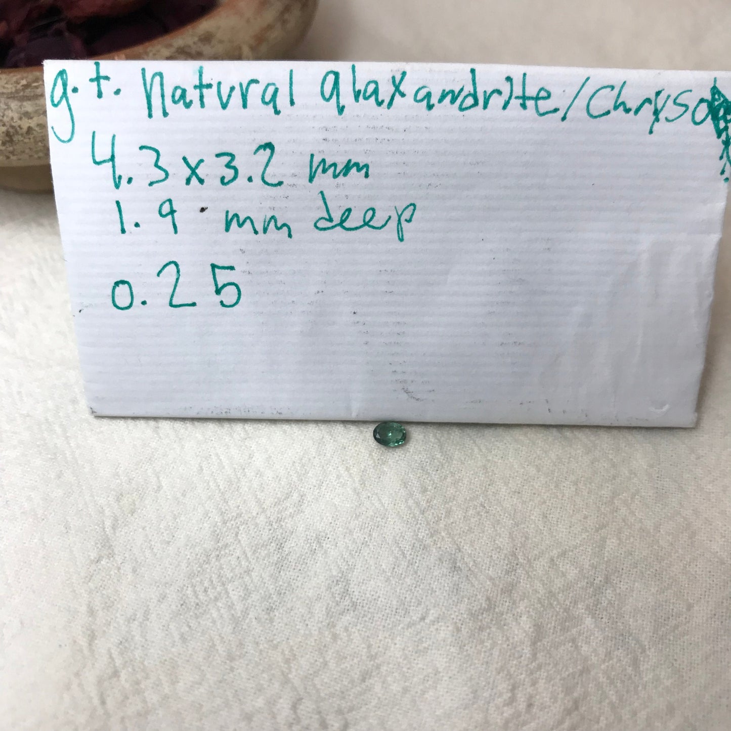 0.25 ct Natural Alexandrite Chrysoberyl 4.3x3.2mm Green Violet Loose Real Gemstone Faceted Gem Rare Carat Color Change Oval