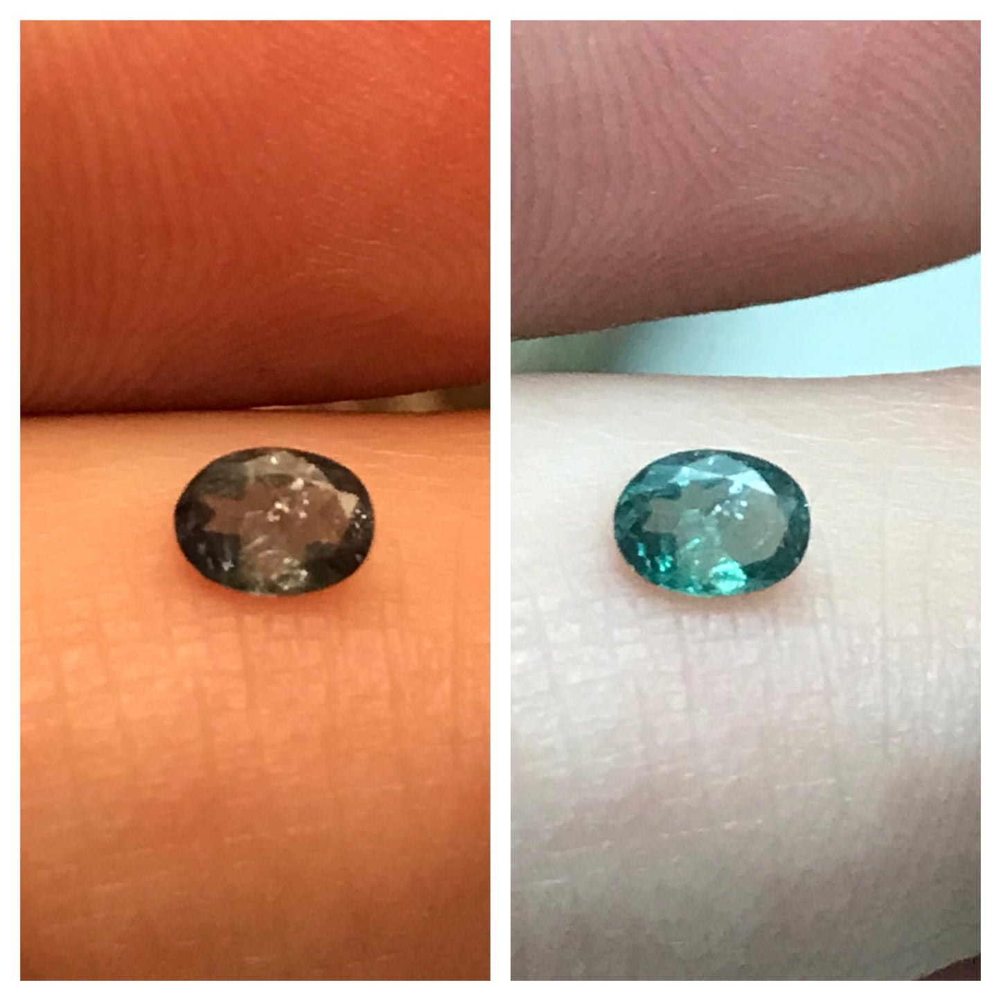 0.25 ct Natural Alexandrite Chrysoberyl 4.3x3.2mm Green Violet Loose Real Gemstone Faceted Gem Rare Carat Color Change Oval