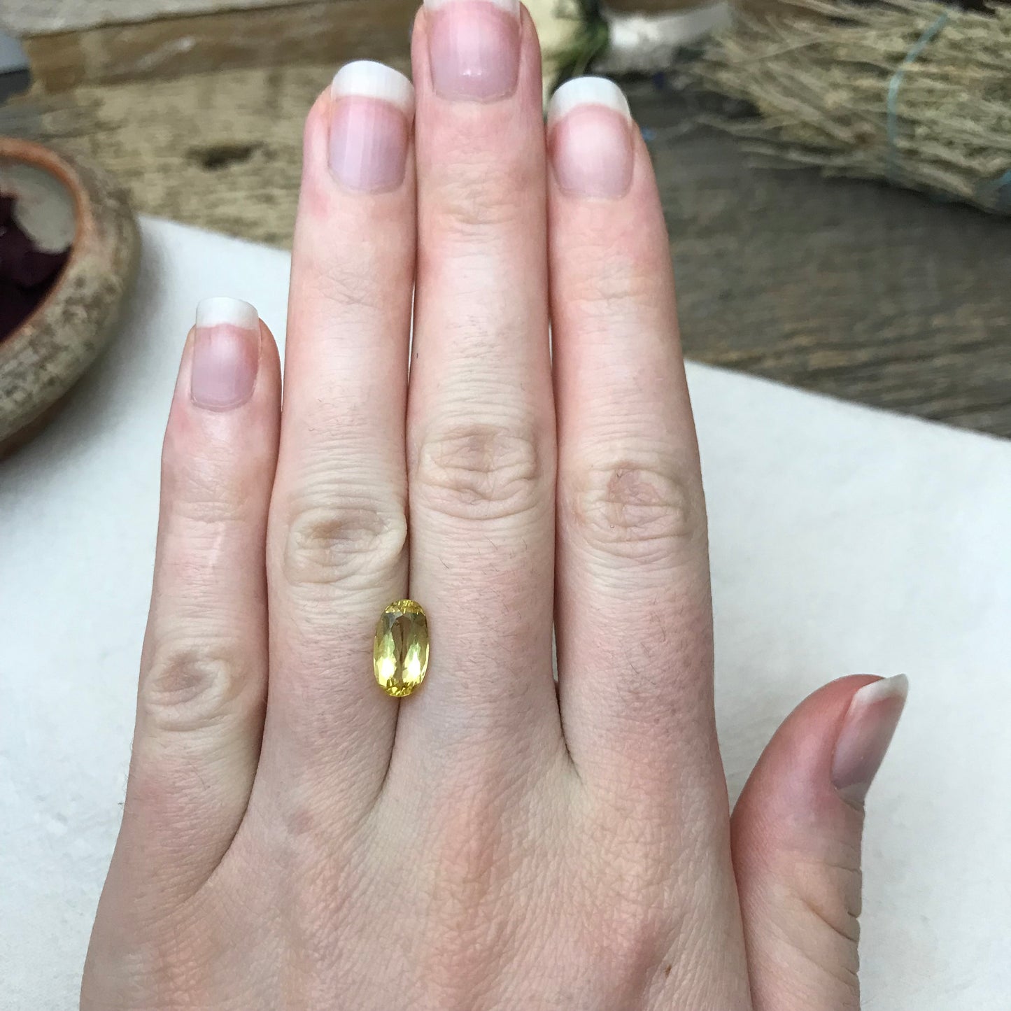 10x6mm 1.75 Carat Yellow Beryl, Heliodor Oval Cut Loose Gem Faceted Gemstone