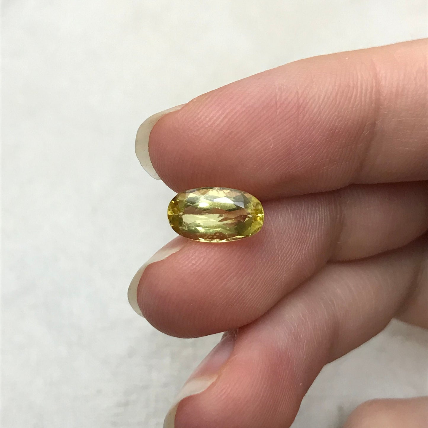 10x6mm 1.75 Carat Yellow Beryl, Heliodor Oval Cut Loose Gem Faceted Gemstone