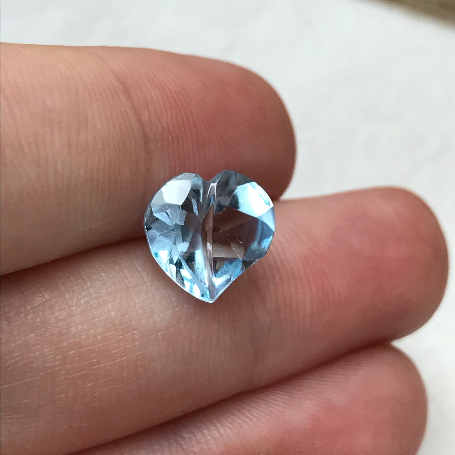 Blue Topaz Heart 10mm Loose Topaz 3.47 carats, Fancy Heart Shape Gemstone Real Topaz, Recycled/Reclaimed Gem