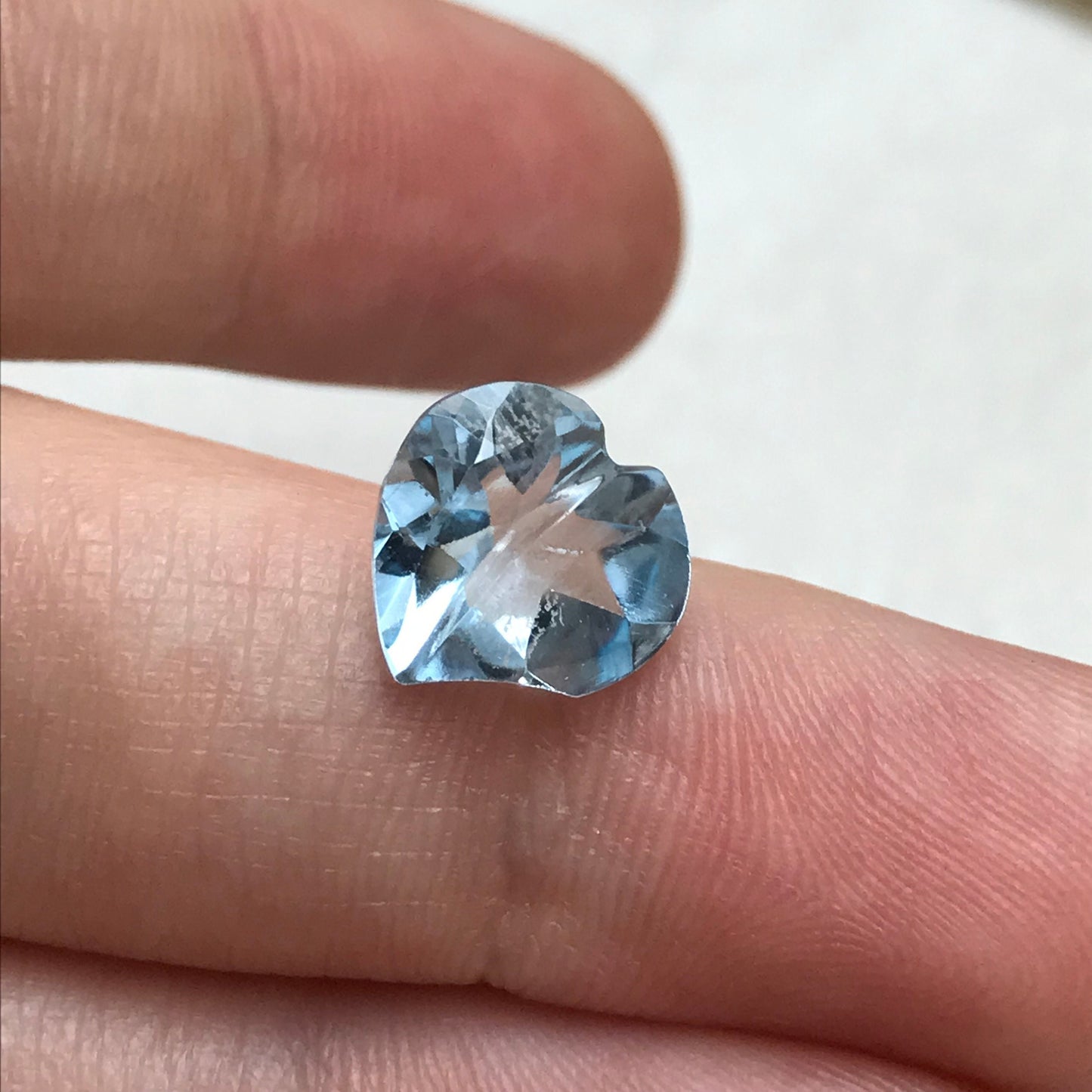 Blue Topaz Heart 10mm Loose Topaz 3.47 carats, Fancy Heart Shape Gemstone Real Topaz, Recycled/Reclaimed Gem