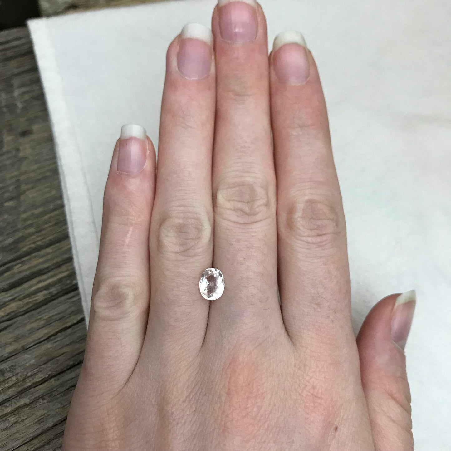 1 carat Morganite 7.5x6 Oval Cut Peach Morganite, Faceted Gem Loose Gemstone, Unmounted Stone