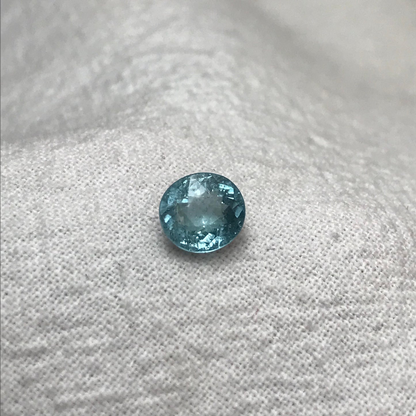 Natural Greenish Blue Tourmaline 1.25 Carat Gorgeous Color 6.8x6.2mm Faceted Loose Gemstone Seafoam Blue Tourmaline