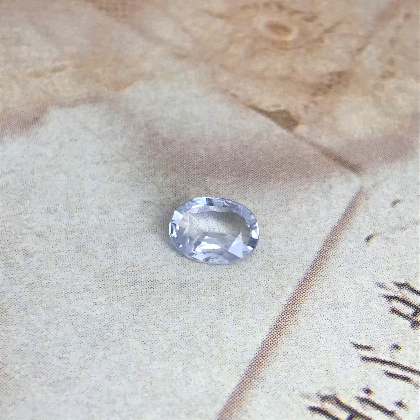Natural Sapphire 0.72 carat 6.4x5mm Oval Cut, Faceted Loose Gemstone Very Light Purplish Blue Unmounted Gem Faint Color Sapphire