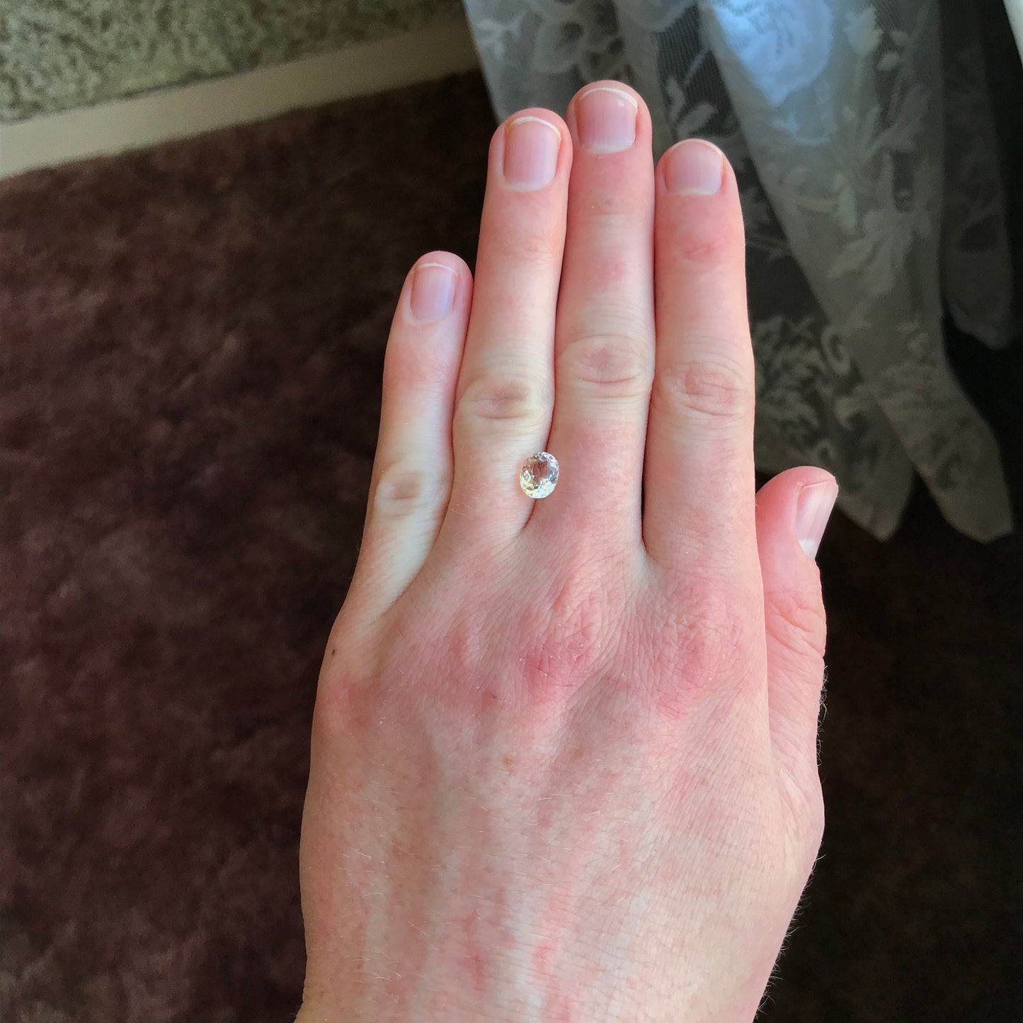 Light Peachy Pink Morganite 1.38 Carat 8x6 mm Oval Cut Morganite, Faceted Loose Beryl Unmounted Gemstone for Jewelry