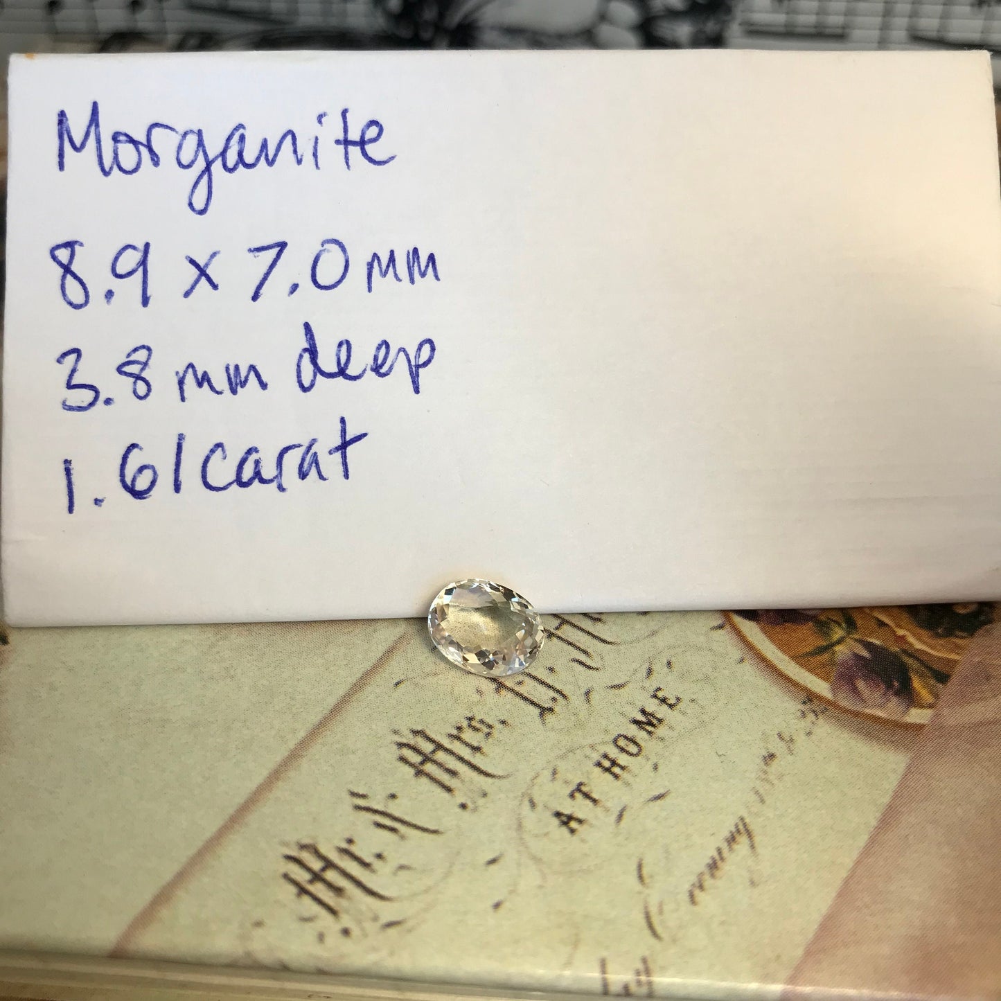 9x7mm Peachy Pink Morganite 1.61 Carat Oval Cut Peach Beryl For Engagement Ring Faceted Gem Loose Gemstone Unmounted Stone