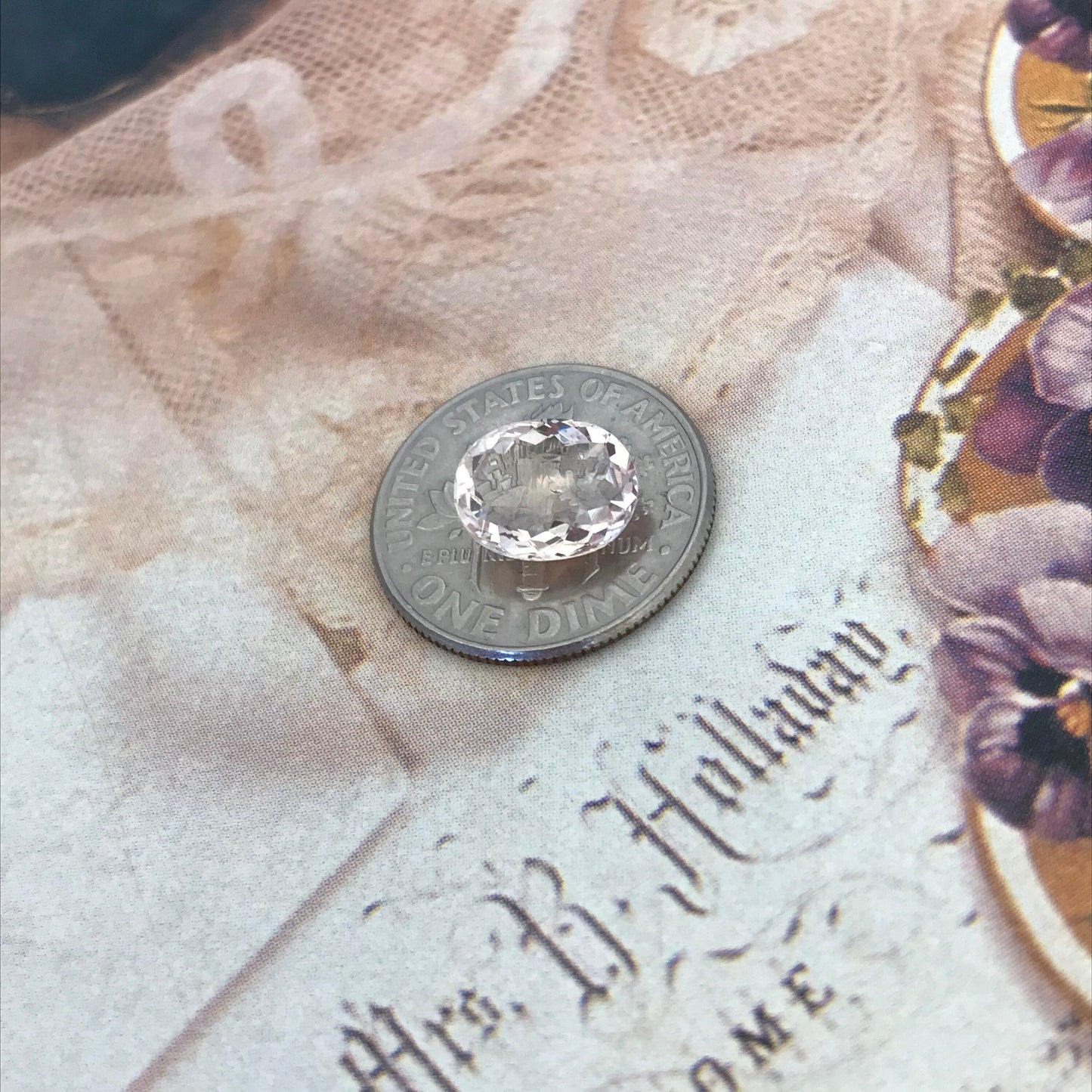 9x7mm Peachy Pink Morganite 1.61 Carat Oval Cut Peach Beryl For Engagement Ring Faceted Gem Loose Gemstone Unmounted Stone