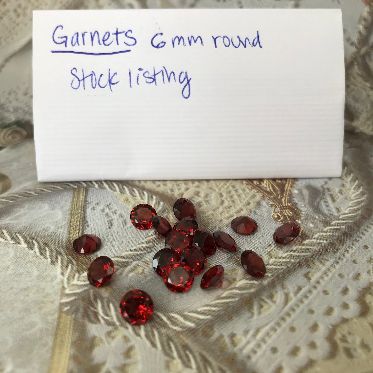 One 6mm Round Garnet Faceted Loose Stone, Unmounted Gemstone Red Flowing Gems Approx 0.80 to 1 ct Garnet