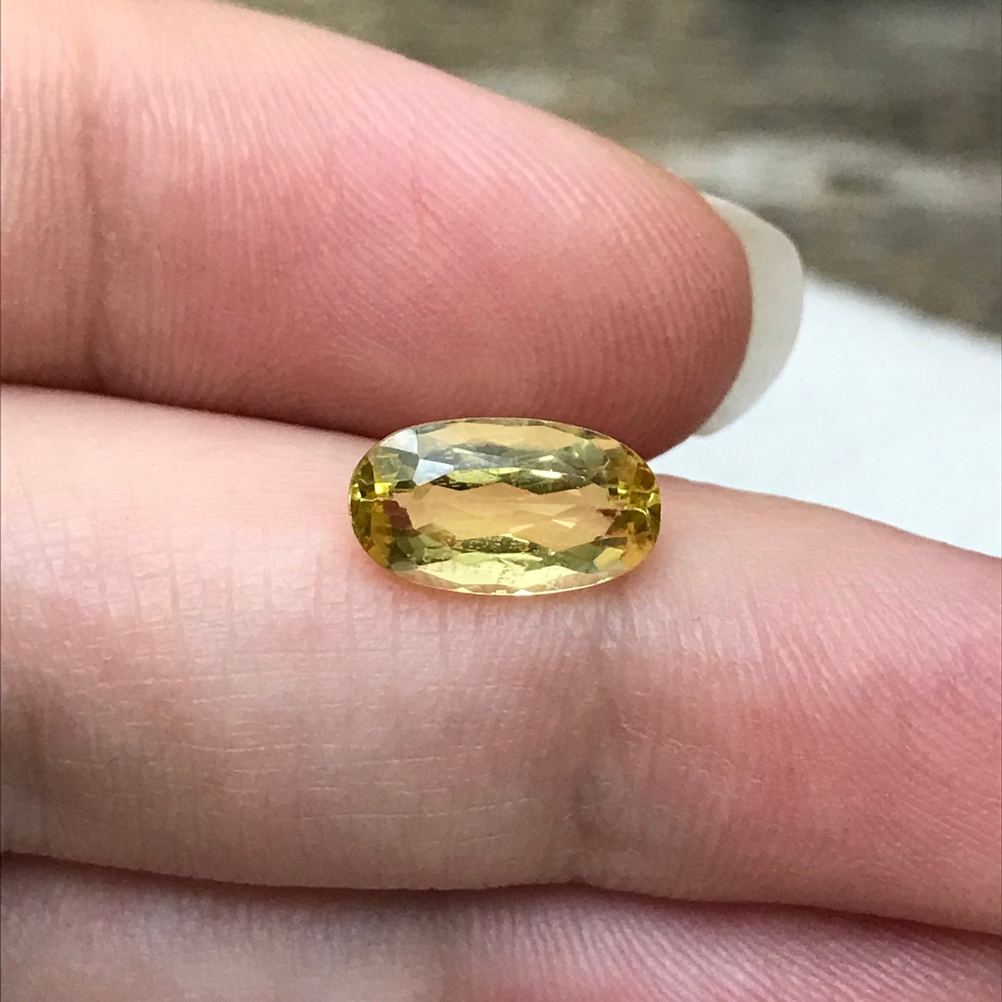 10x6mm 1.75 Carat Yellow Beryl, Heliodor Oval Cut Loose Gem Faceted Gemstone