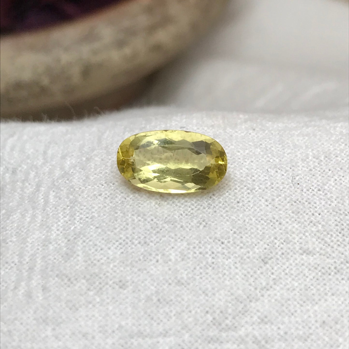 10x6mm 1.75 Carat Yellow Beryl, Heliodor Oval Cut Loose Gem Faceted Gemstone