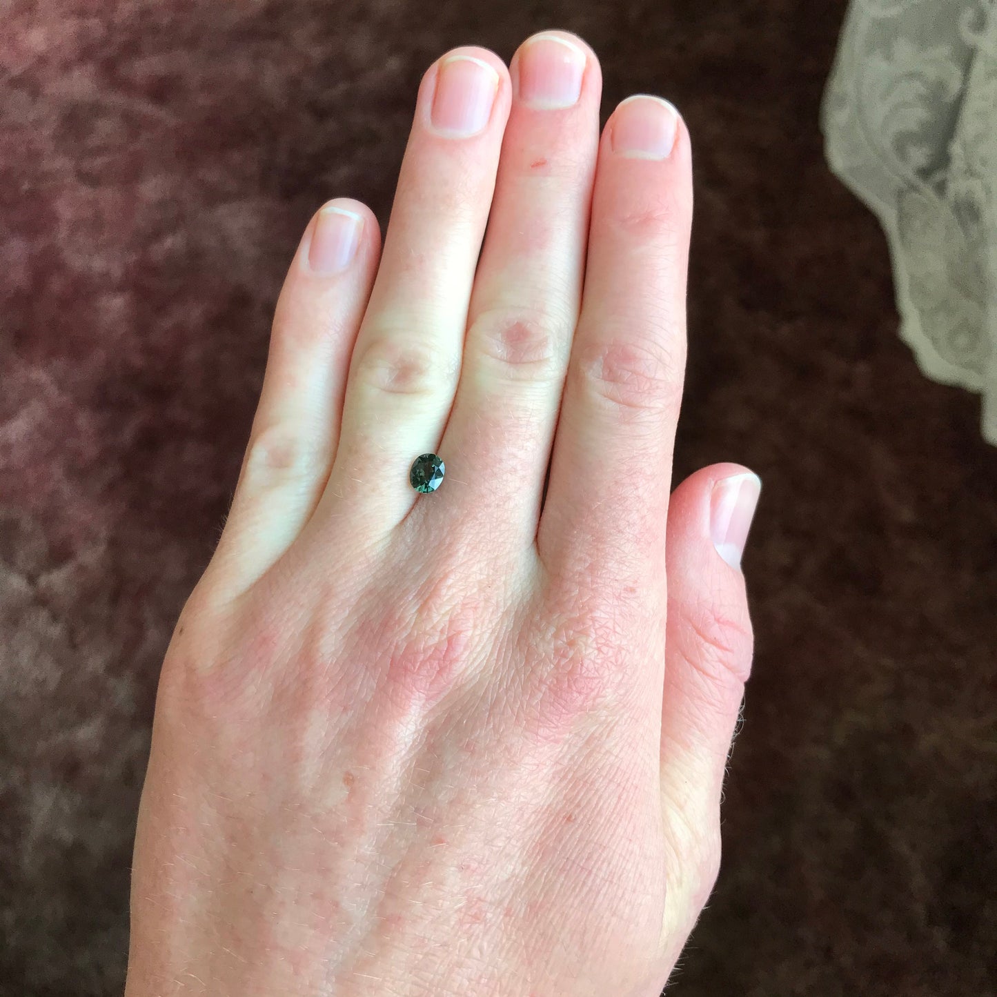 Color Change Natural Sapphire 6x5mm Oval 0.82 Carat - Purple Blue Green Gemstone - Corundum Gem Faceted Loose Unmounted