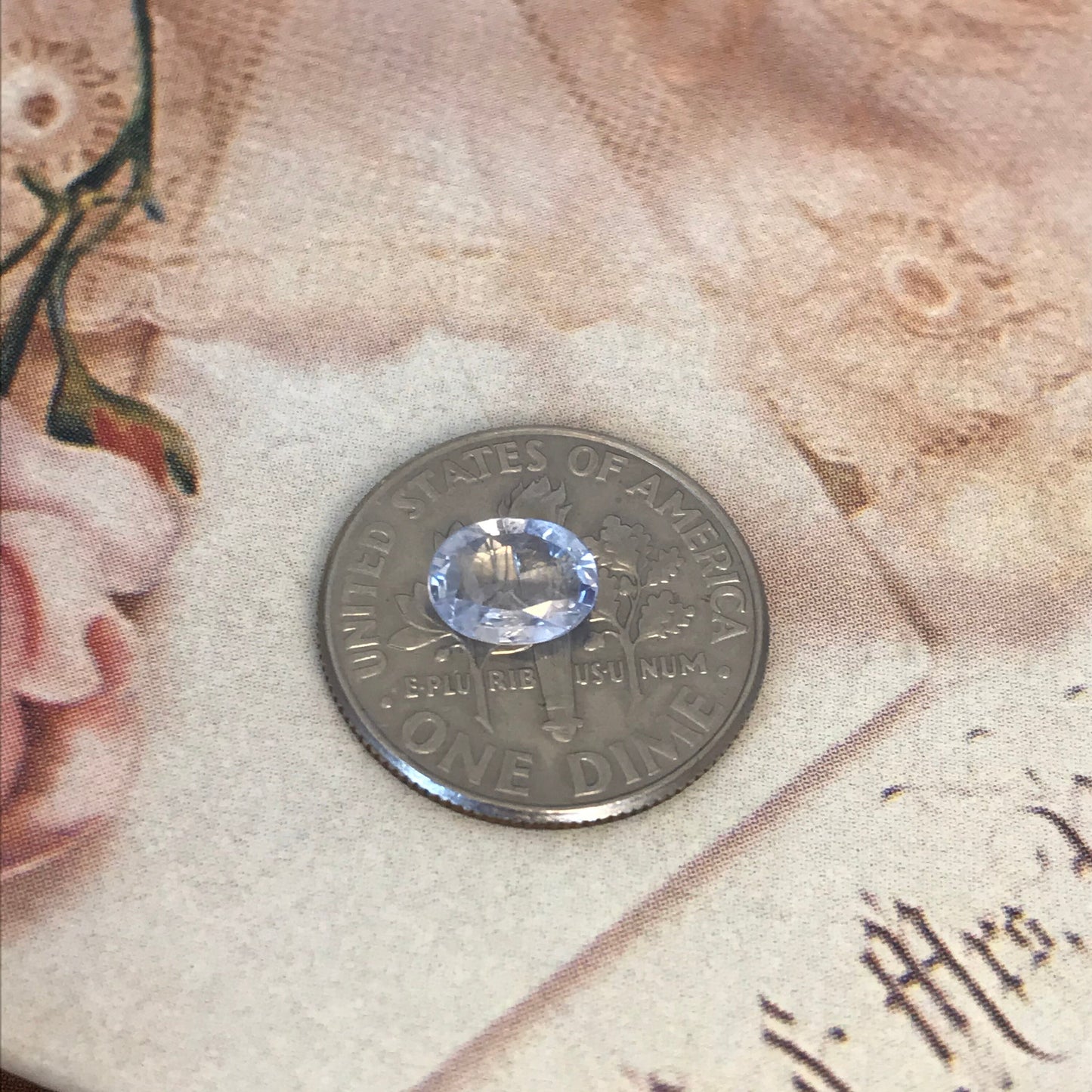 Natural Sapphire 0.72 carat 6.4x5mm Oval Cut, Faceted Loose Gemstone Very Light Purplish Blue Unmounted Gem Faint Color Sapphire