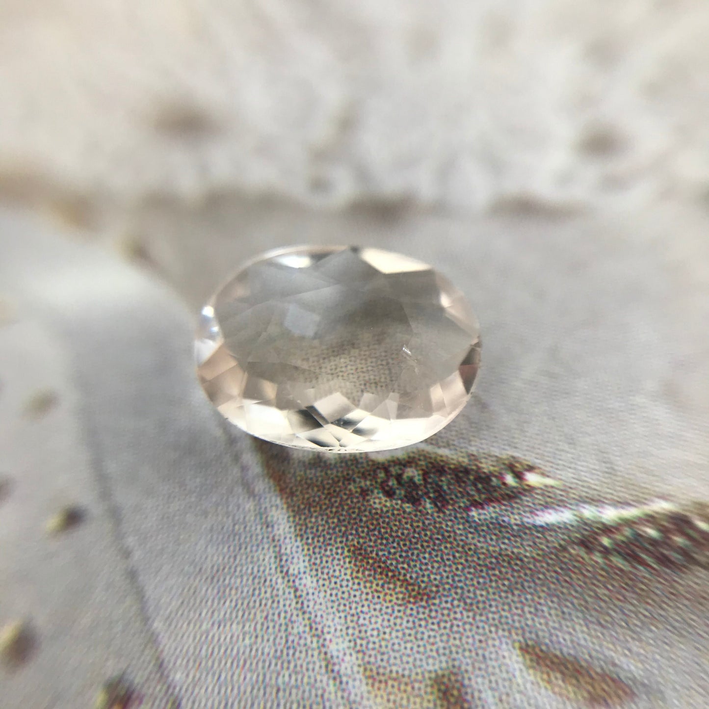 9x7mm Peachy Pink Morganite 1.32 Carat Oval Cut Peach Beryl For Engagement Ring Faceted Gem Loose Gemstone Unmounted Stone