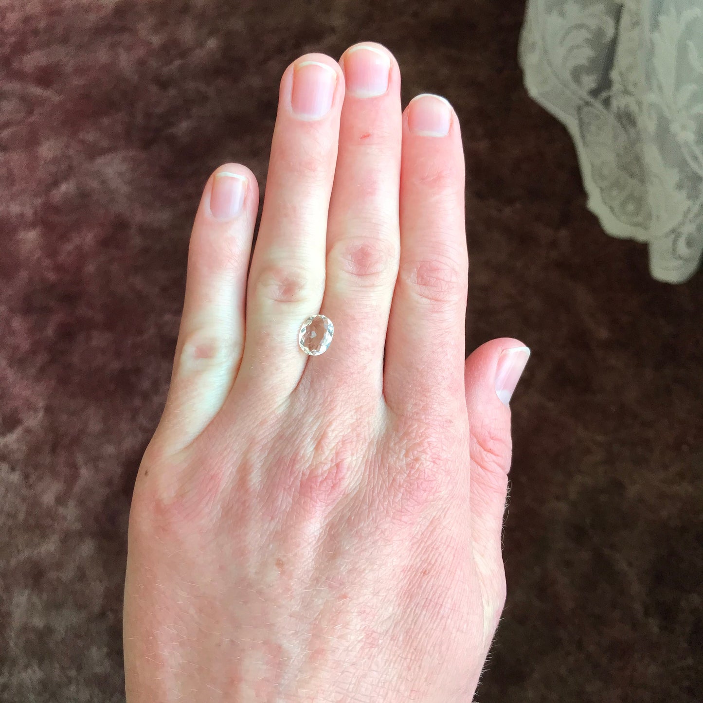 9x7mm Peachy Pink Morganite 1.32 Carat Oval Cut Peach Beryl For Engagement Ring Faceted Gem Loose Gemstone Unmounted Stone