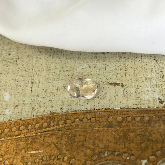 9x7mm Peachy Pink Morganite 1.32 Carat Oval Cut Peach Beryl For Engagement Ring Faceted Gem Loose Gemstone Unmounted Stone