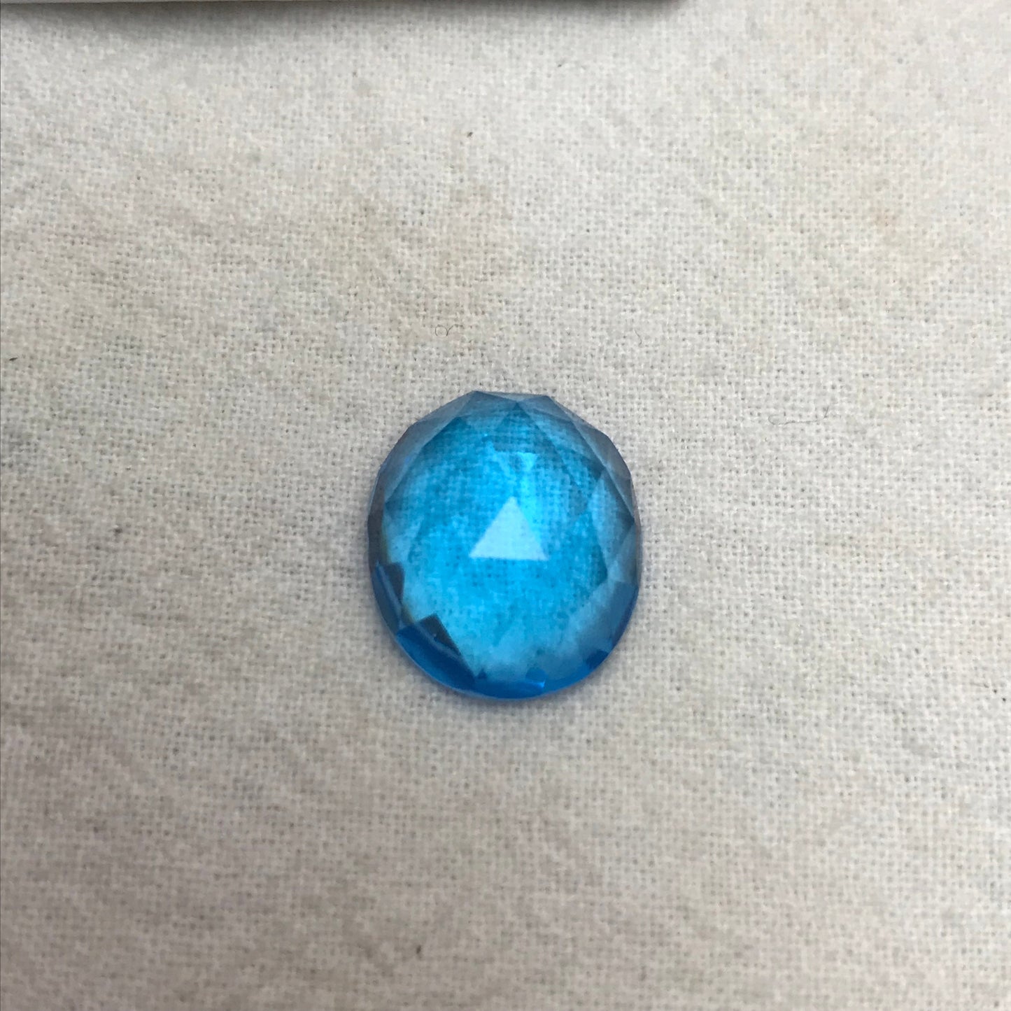 11.57 ct Rose cut Blue Topaz 15x12.7mm Oval cut Loose Topaz,  Swiss Blue Topaz Faceted, December Birthstone