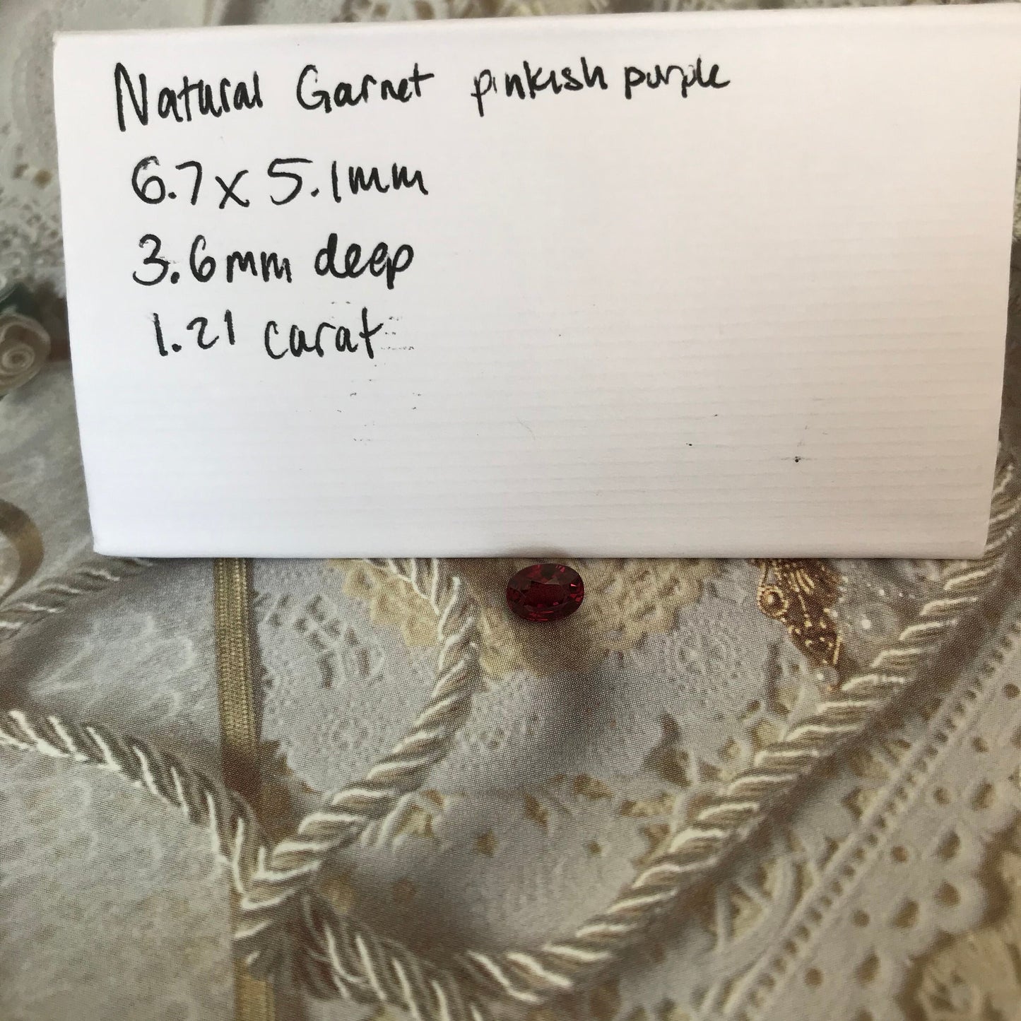 Natural Rhodolite Garnet, 1.21 carat, 6.7 x 5 mm Purplish Pink Garnet, Faceted Oval Cut Raspberry Garnet Gem, Pink Garnet