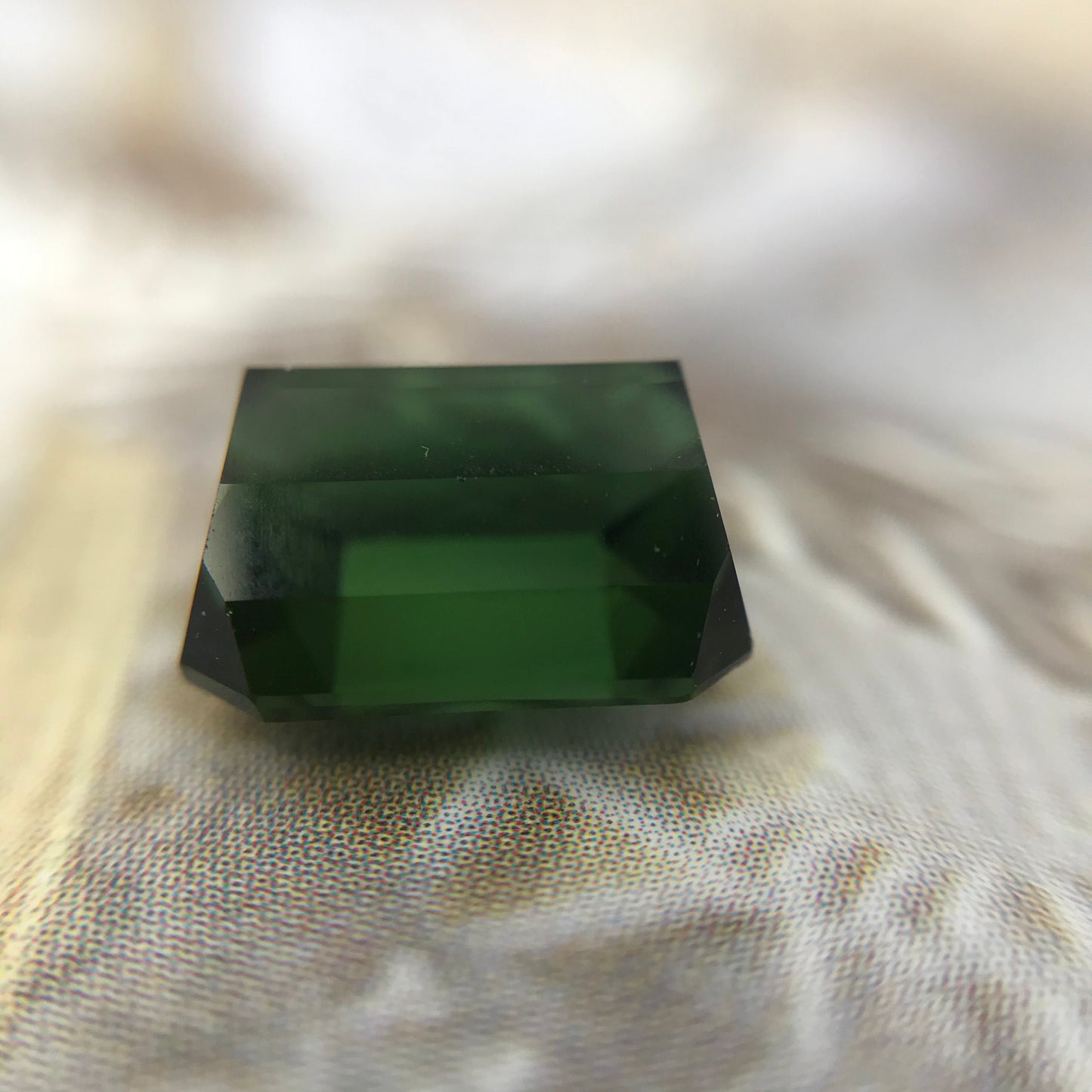Natural Green Tourmaline 3.92 carat, 9x8mm Octagon Cut Faceted Loose Unmounted Gem Gemstone Earth Mined Genuine