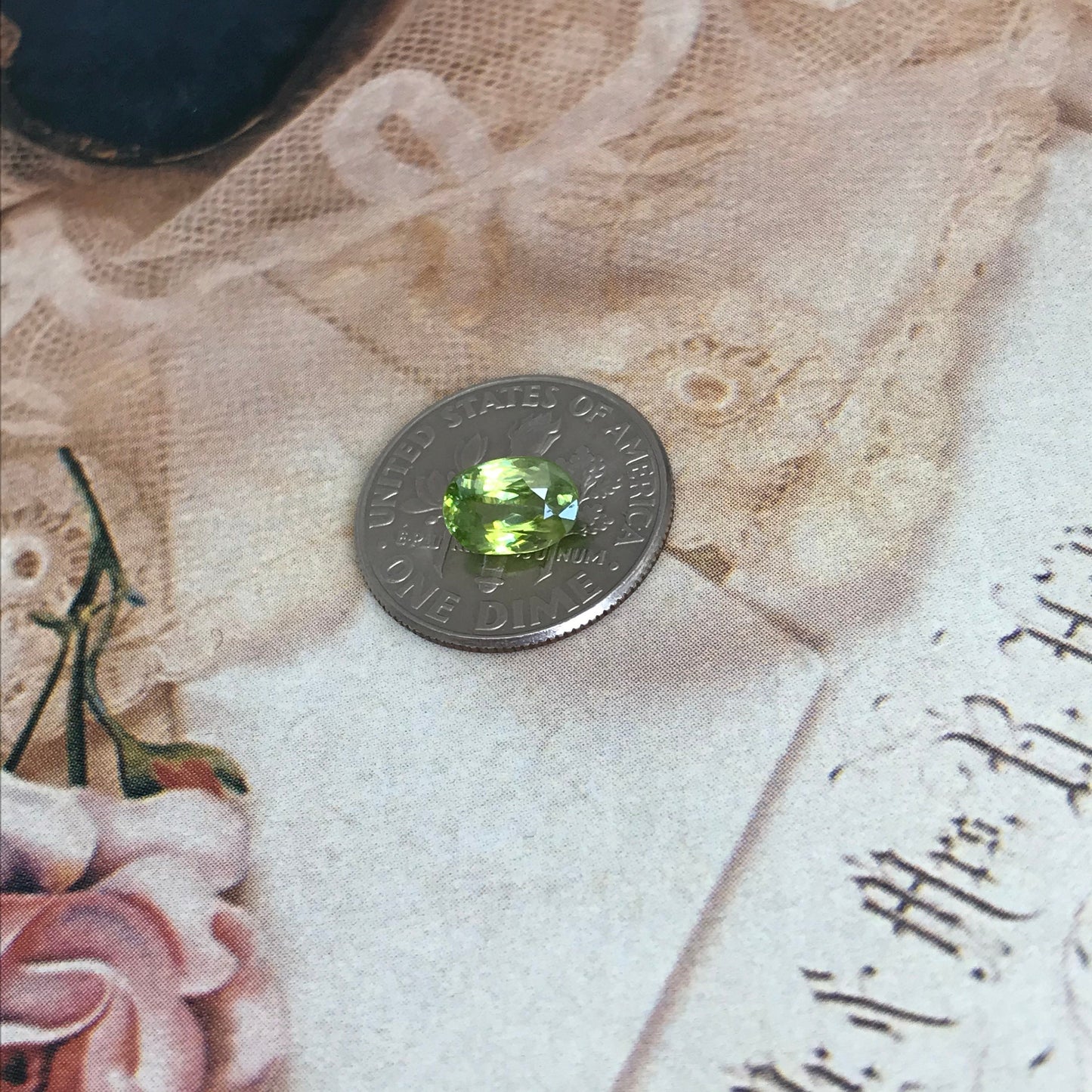 1.10 ct Yellowish Green Sphene 7x5mm Oval Cut, Natural Madagascar Sphene, Faceted Loose Titanite