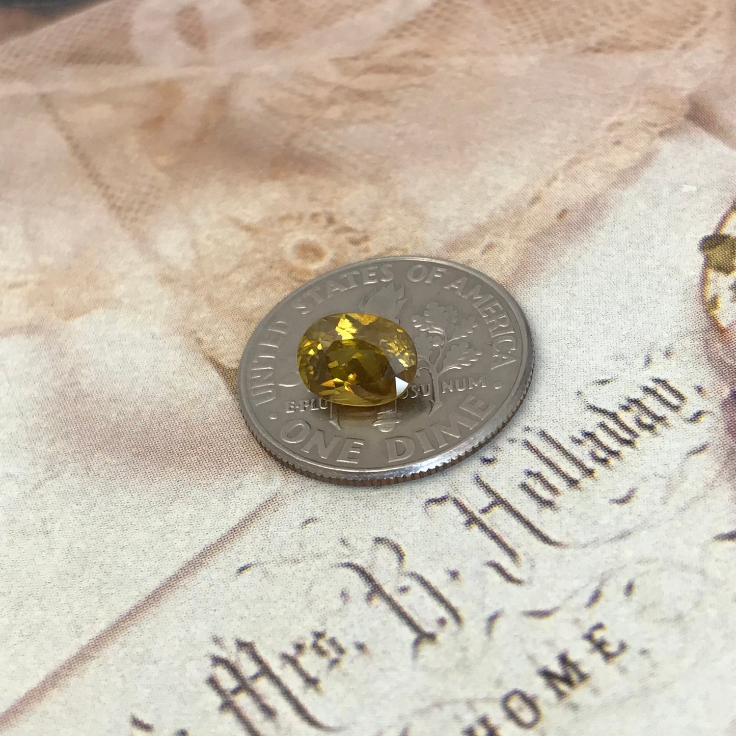 1.14 ct Natural Sphene 7x5mm Oval Cut, 1 carat Greenish Yellow Sphene, 1 carat Sphene, Loose Gemstone, Unmounted Stone, Earth Mined Gem