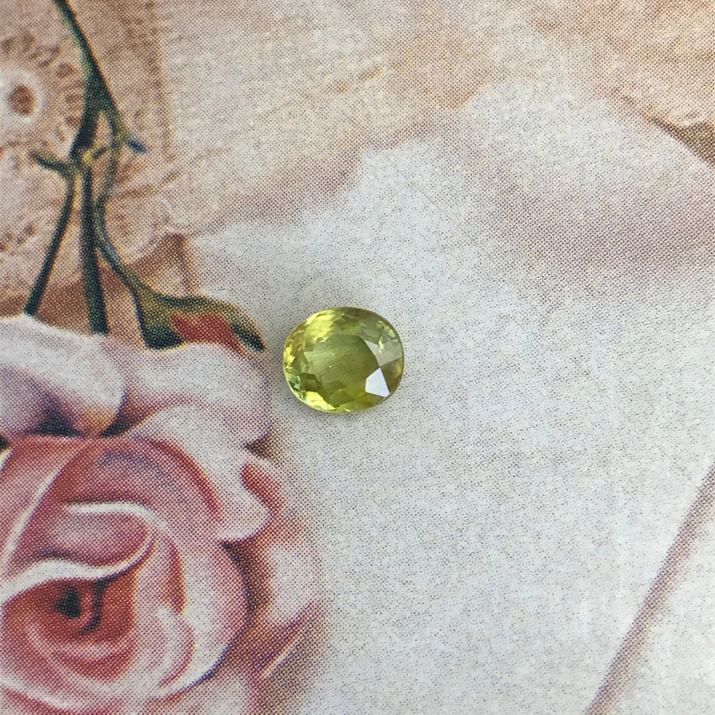 Yellowish Green Sphene 6.5x5.5mm Oval Cut 0.99 carat, Natural Madagascar Sphene, Faceted Loose Titanite