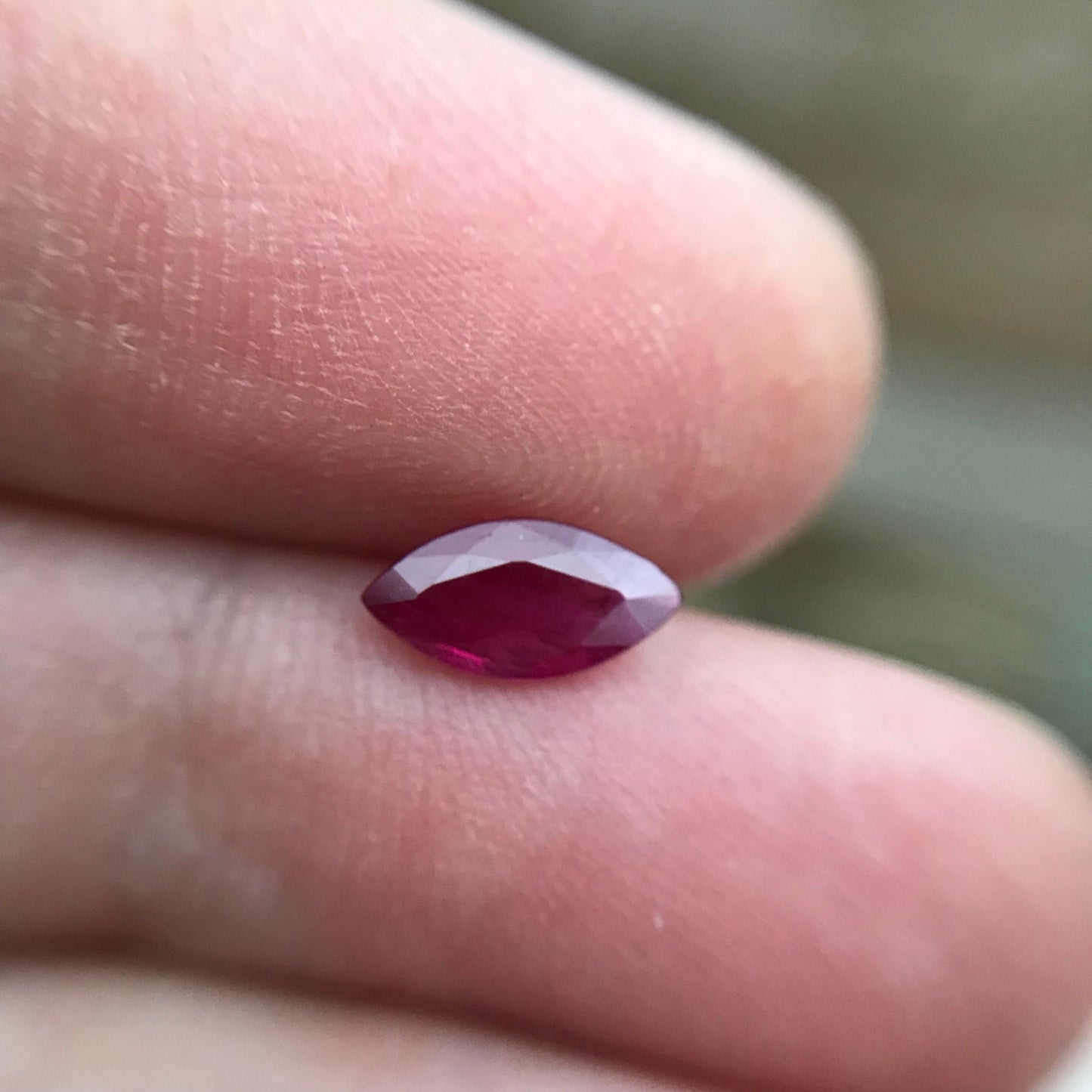 8x4mm Marquise Natural Ruby Heated with Residues 0.55 Carat Ruby, Loose Faceted July Birthstone Pink Red Ruby