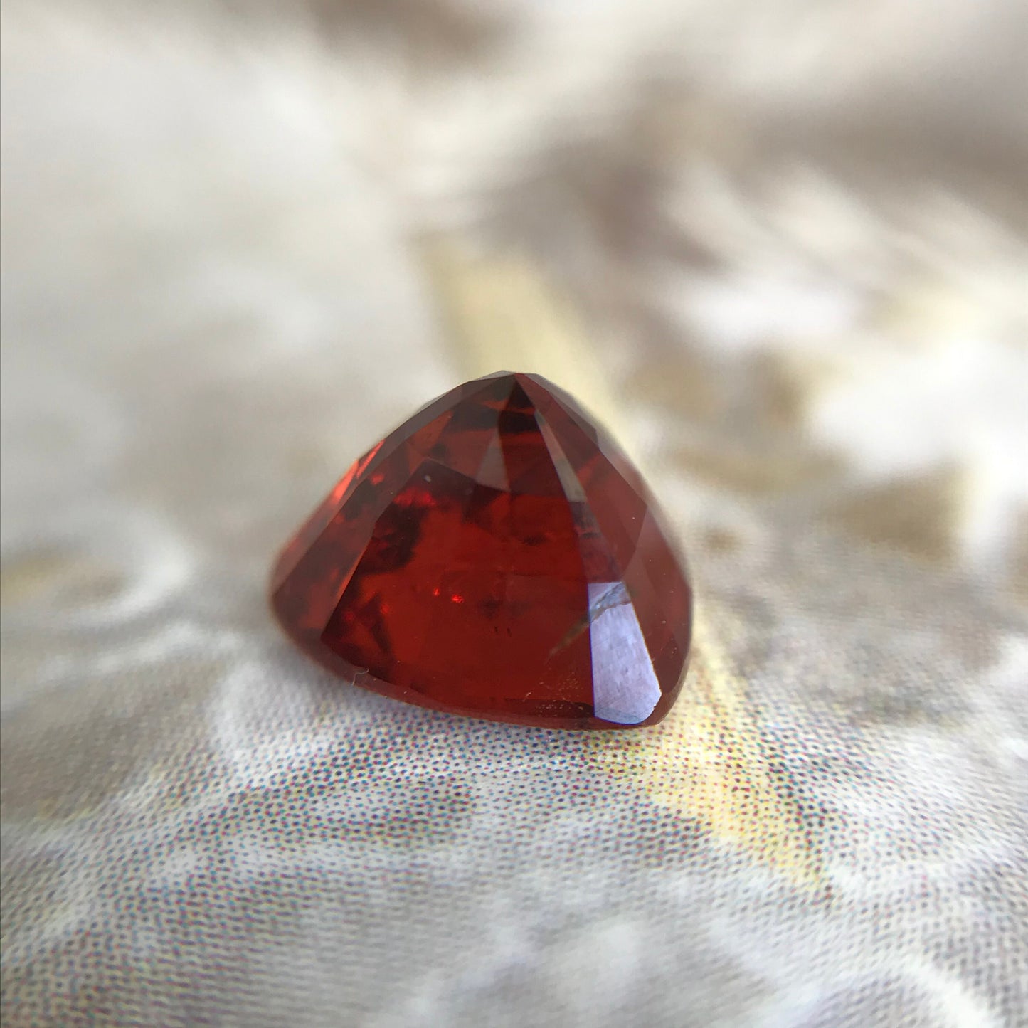 Natural Orange Red Spessartite Garnet 7.7x7.4mm Fat Pear 2.29 carat Faceted Gemstone Loose Gem Red Orange Garnet