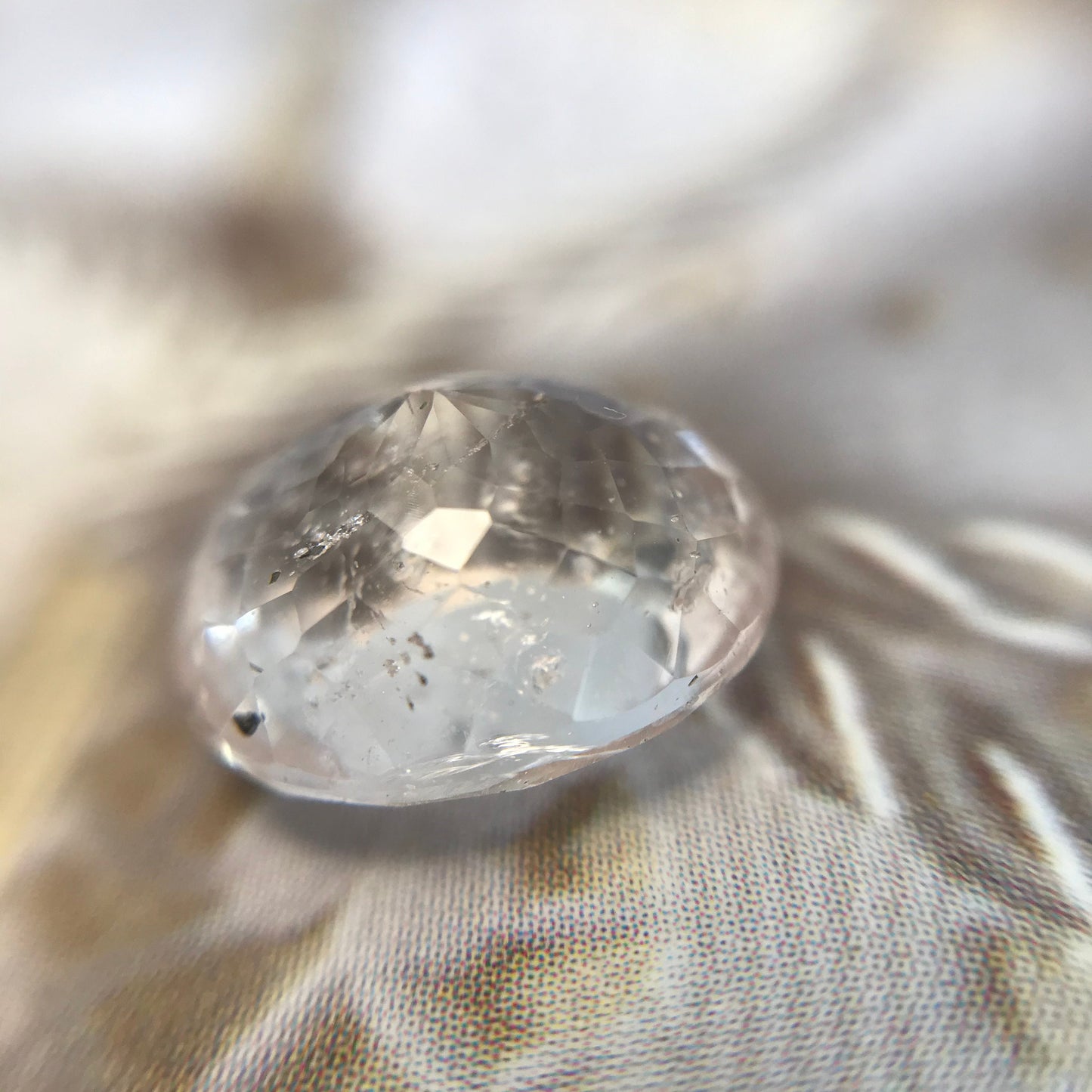 4.6 Ct Light Peach Morganite 11x9.5mm Oval Cut, Included Pink Beryl For Custom Jewelry Faceted Loose Blush Stone