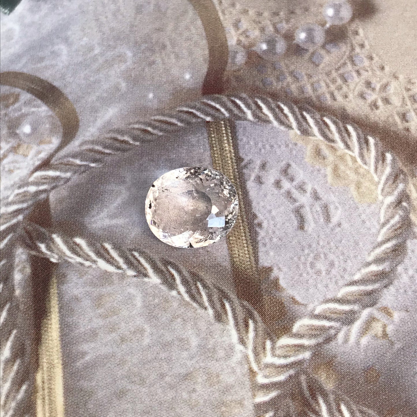 4.6 Ct Light Peach Morganite 11x9.5mm Oval Cut, Included Pink Beryl For Custom Jewelry Faceted Loose Blush Stone