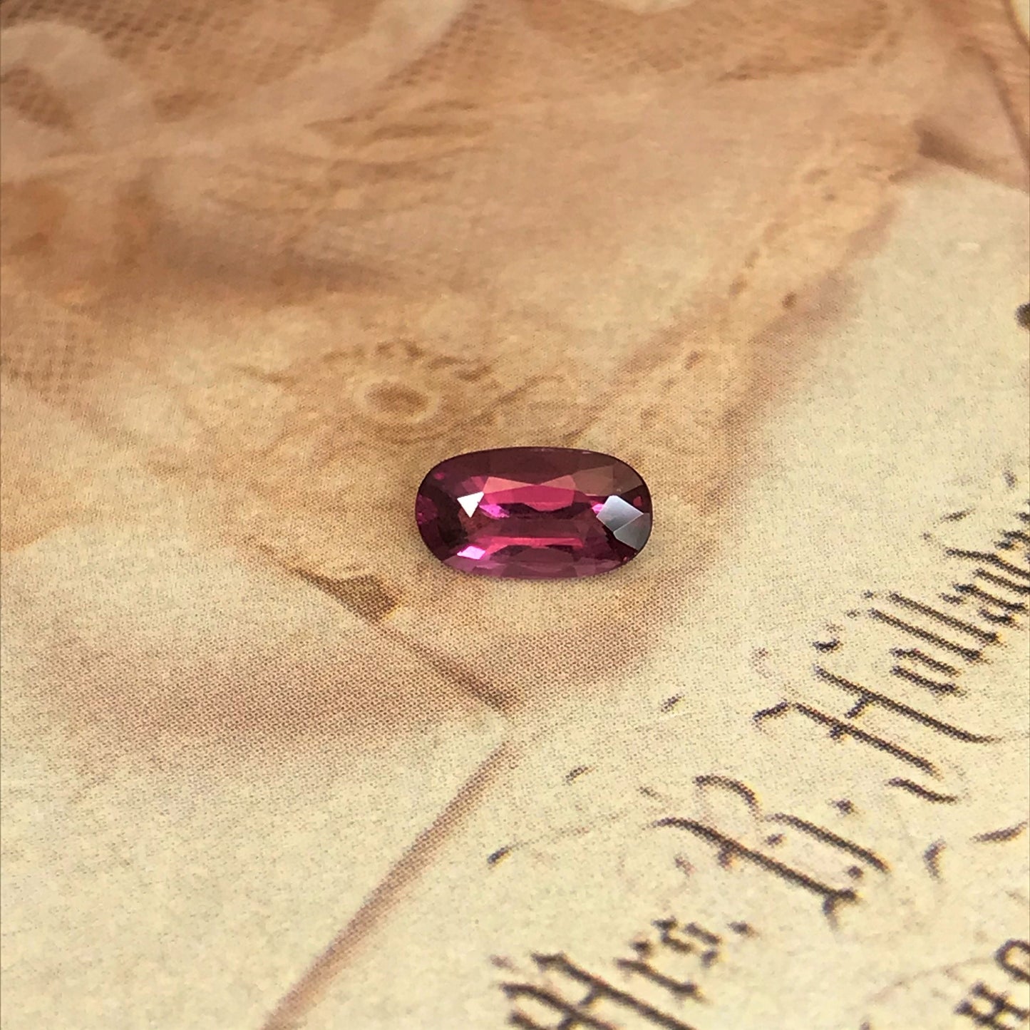 Natural Rhodolite Garnet, 1.23 carat, 8.6 x 4.7 mm Pinkish Purple Garnet, Faceted Long Oval Cut Raspberry Garnet Gem, Pink Garnet